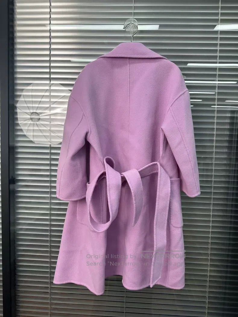 Max Mara Max Mara Long Pink Cashmere Coat Main Line Size XS / US 0-2 / IT 36-38 - 2 Thumbnail