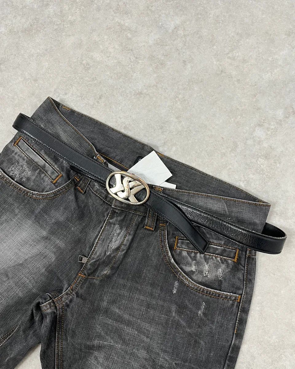 Yves Saint Laurent FW2003 Yves Saint Laurent Small YSL Buckle Black Leather Belt Size ONE SIZE - 3 Thumbnail