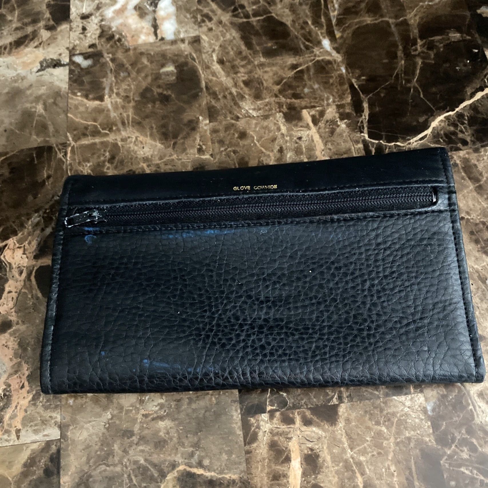 Vintage VINTAGE CAPEZIO Wallet Tri Fold Clutch Checkbook BLACK Leather LARGE 1980s Women Size ONE SIZE - 4 Thumbnail