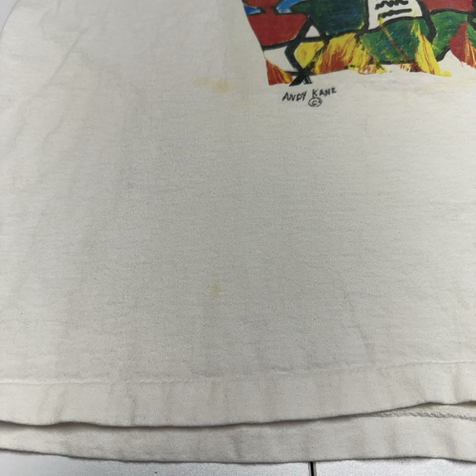 Vintage Vintage Andy Kane Art T Shirt Mens Large White Ozone 90s Y2K Size US L / EU 52-54 / 3 - 8 Thumbnail