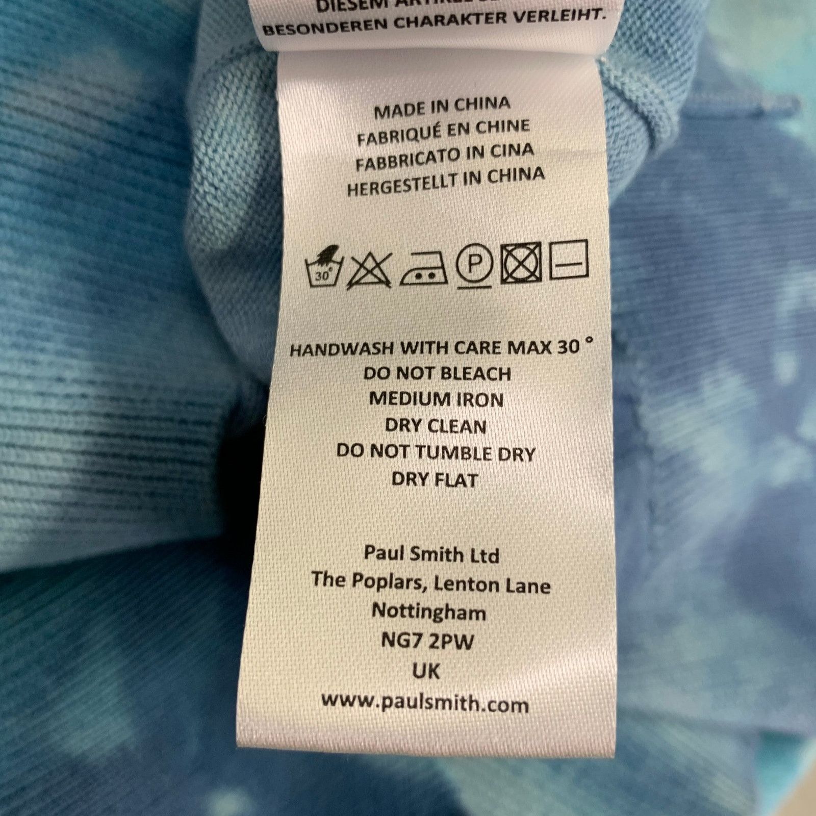Paul Smith Size L Blue Tie Dye Cotton Crew Neck Pullover Size US L / EU 52-54 / 3 - 7 Thumbnail