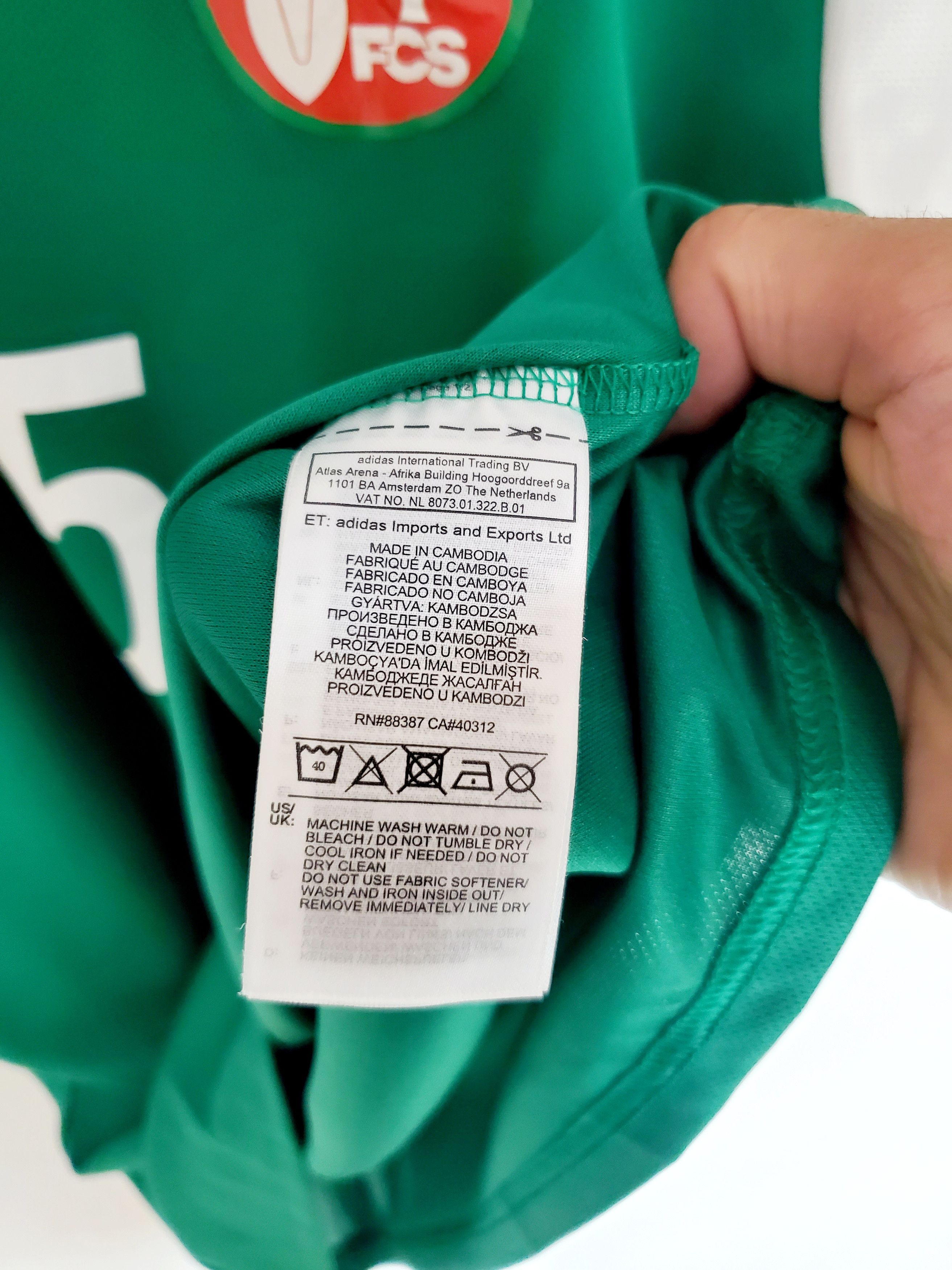 Adidas FC Schwamendingen adidas jersey # 5 M.BABIC L Size US L / EU 52-54 / 3 - 5 Thumbnail