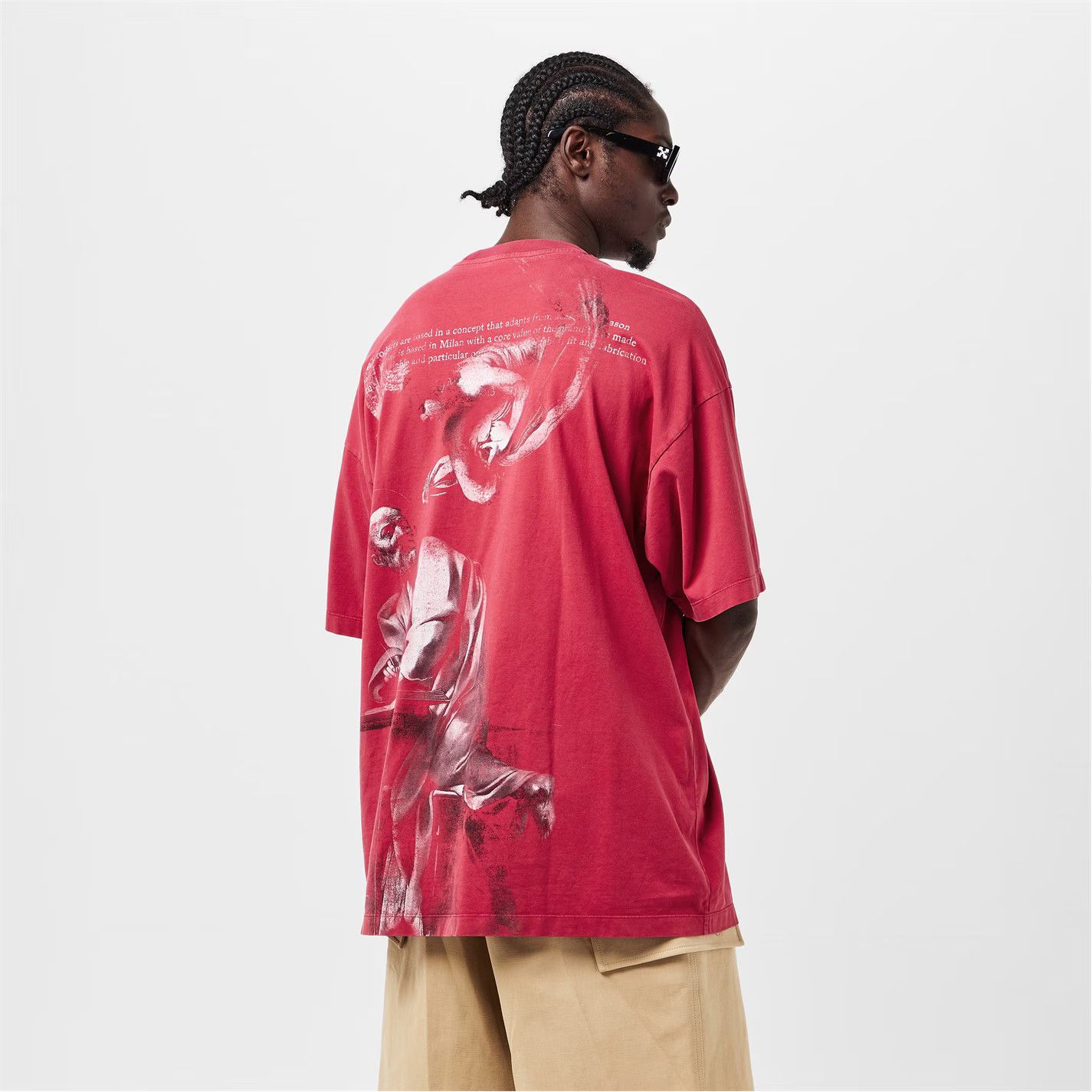 Off-White o1g2r1mq0226 St Matthew Oversized T-Shirt In Red Size US M / EU 48-50 / 2 - 4 Thumbnail