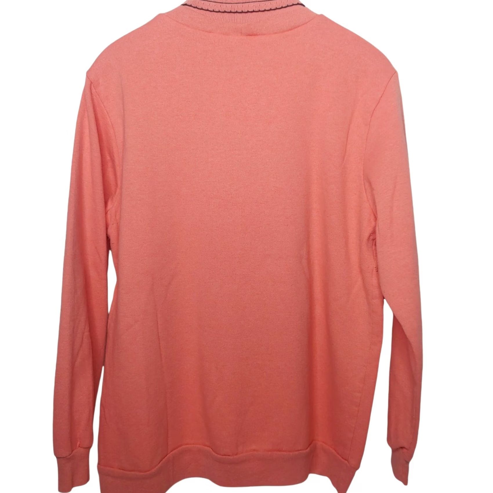 Sunflower VINTAGE Sweatshirt L Sunflower Teapot Collared Embroidered Floral Cottagecore Women’s Sweatshirt L Salmon Cotton Blend Knit Pullover Size L / US 10 / IT 46 - 4 Thumbnail
