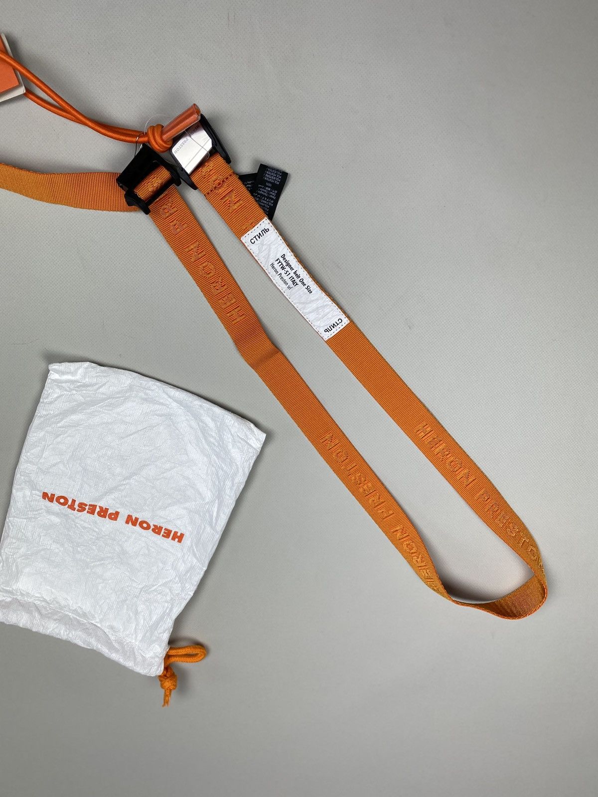 Heron Preston BNWT! Heron Preston Tiny Tape Magnetic Belt One Size Orange Size ONE SIZE - 17 Thumbnail