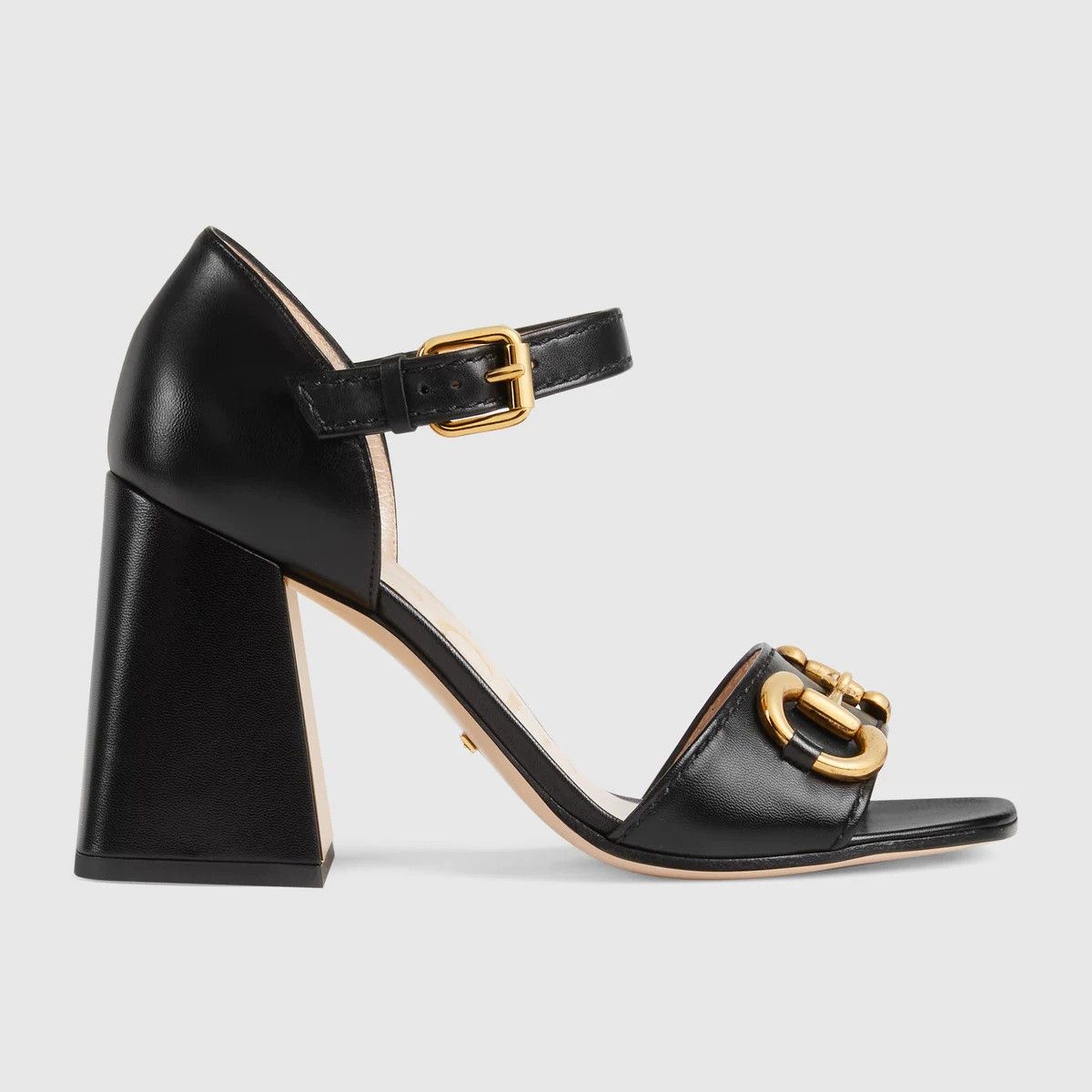 Gucci o1s1wg110425 Women's Sandals With Horsebit in Black Size US 11 / IT 41 - 1 Thumbnail