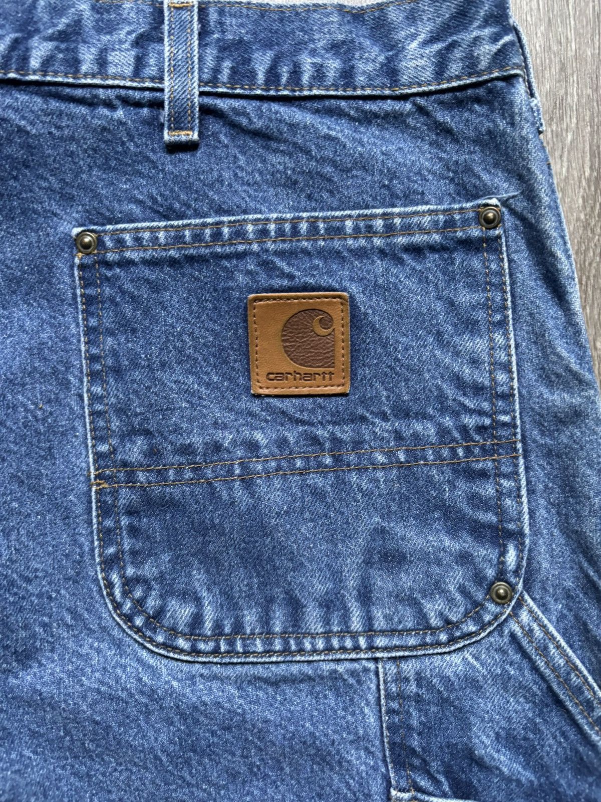 Carhartt Vintage Carhartt Double Knee Blue Denim Jeans Carpenter Pant Size US 42 / EU 58 - 6 Thumbnail