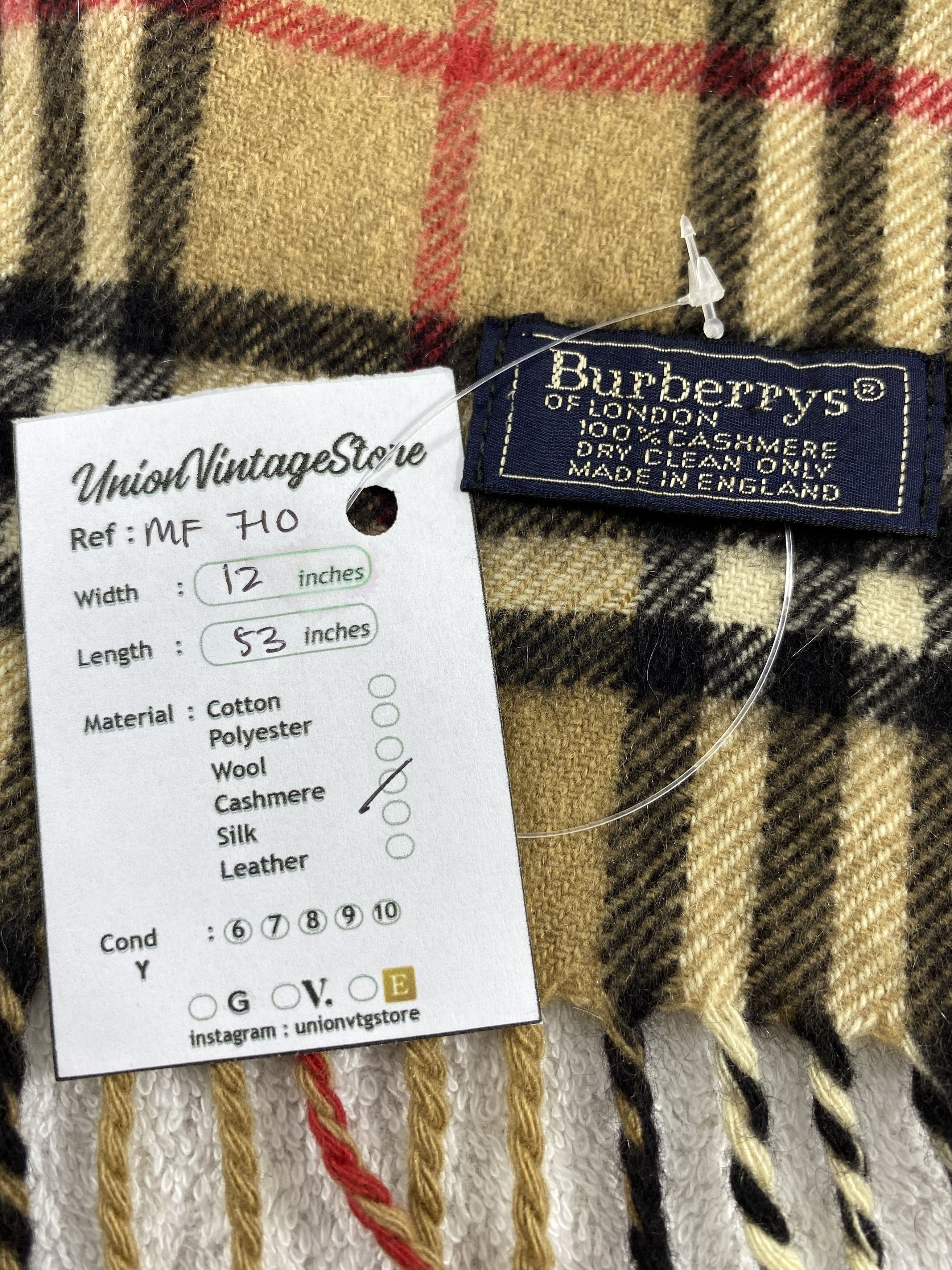 Burberry Vintage Burberry Scarf/Muffler/Neckwear MF710 Size ONE SIZE - 6 Thumbnail