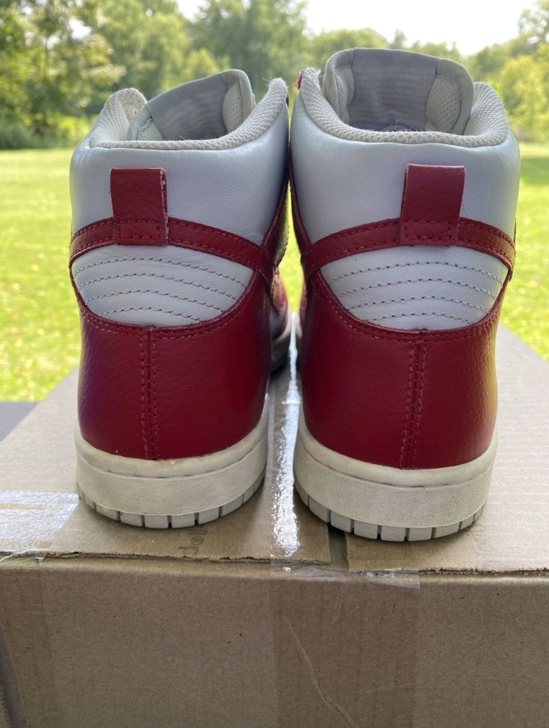 Nike Size 9.5 - Wmns Nike Dunk High Gym Red Neutral Grey Sail Size US 9.5 / IT 39.5 - 6 Thumbnail