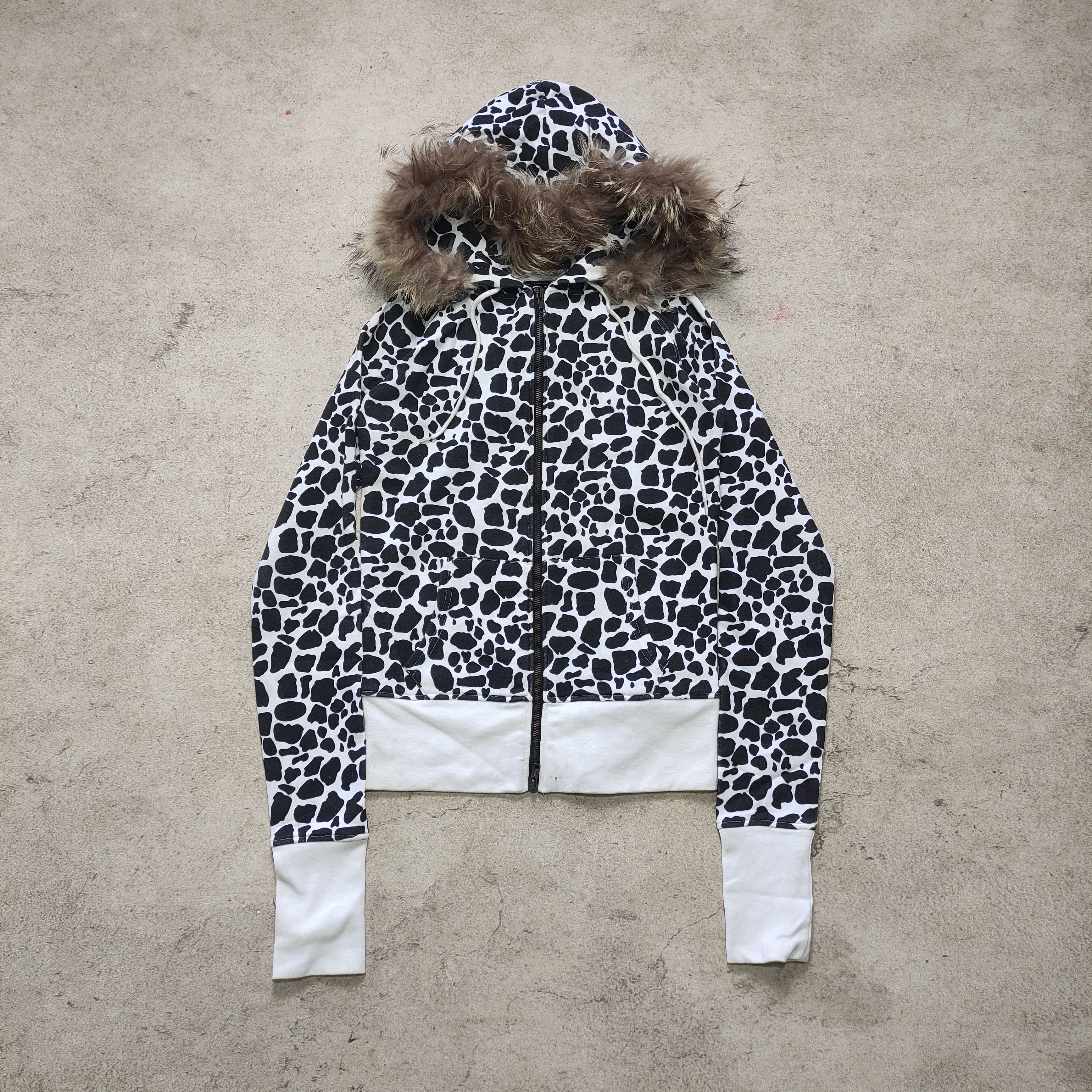 Le Grande Bleu (L.G.B.) GLAD NEWS Fur Leopard Hoodie 2000s Size US M / EU 48-50 / 2 - 3 Thumbnail