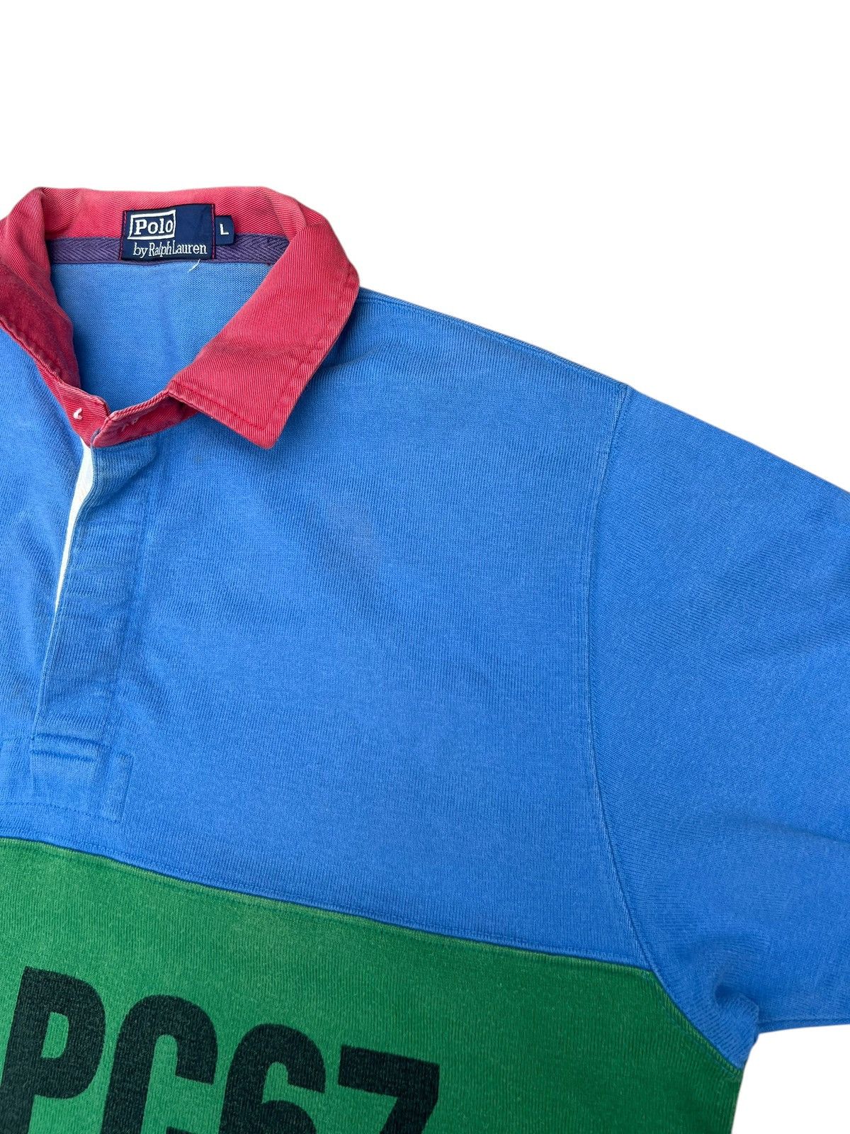 Polo Ralph Lauren Vintage 90s Polo Ralph Lauren RLPC67 Spell Out Rugby Shirt Size US L / EU 52-54 / 3 - 10 Thumbnail
