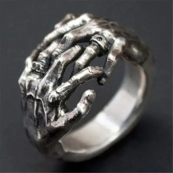 Other Vintage Punk Skull Hand Ring Size 7 8 9 10 Size ONE SIZE - 1 Thumbnail