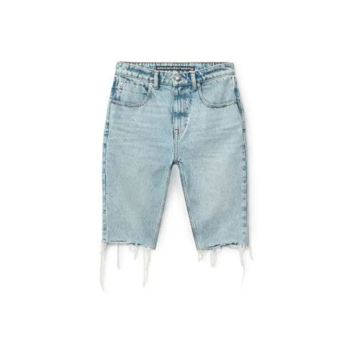 Alexander Wang Alexander Wang SS21 Denim Bicycle Shorts 0079 Size 27" / US 4 / IT 40 - 1 Thumbnail