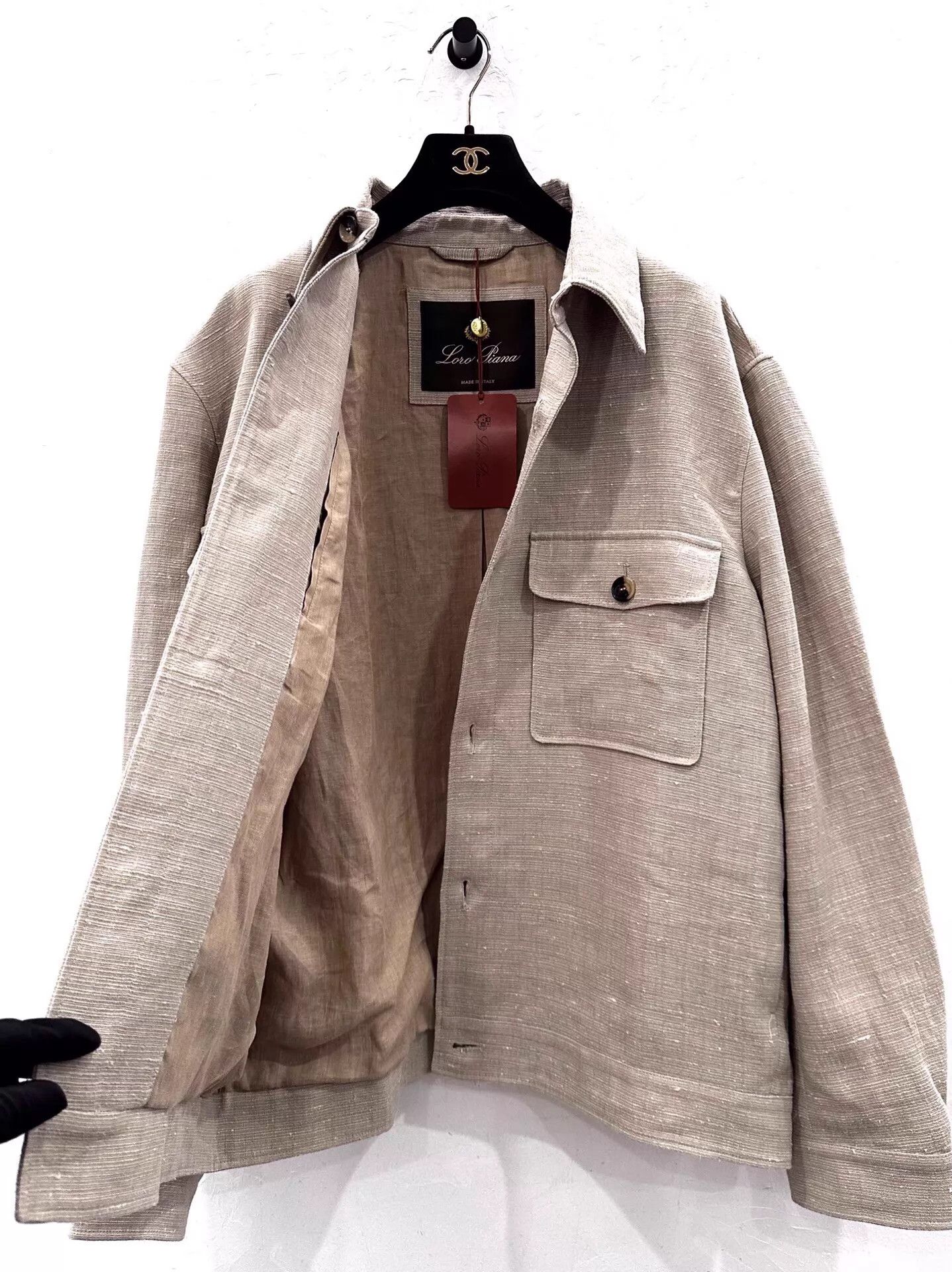 Loro Piana Loro Piana Light Gray Linen Jacket 54 New Tags Dust Bag Size US L / EU 52-54 / 3 - 4 Thumbnail