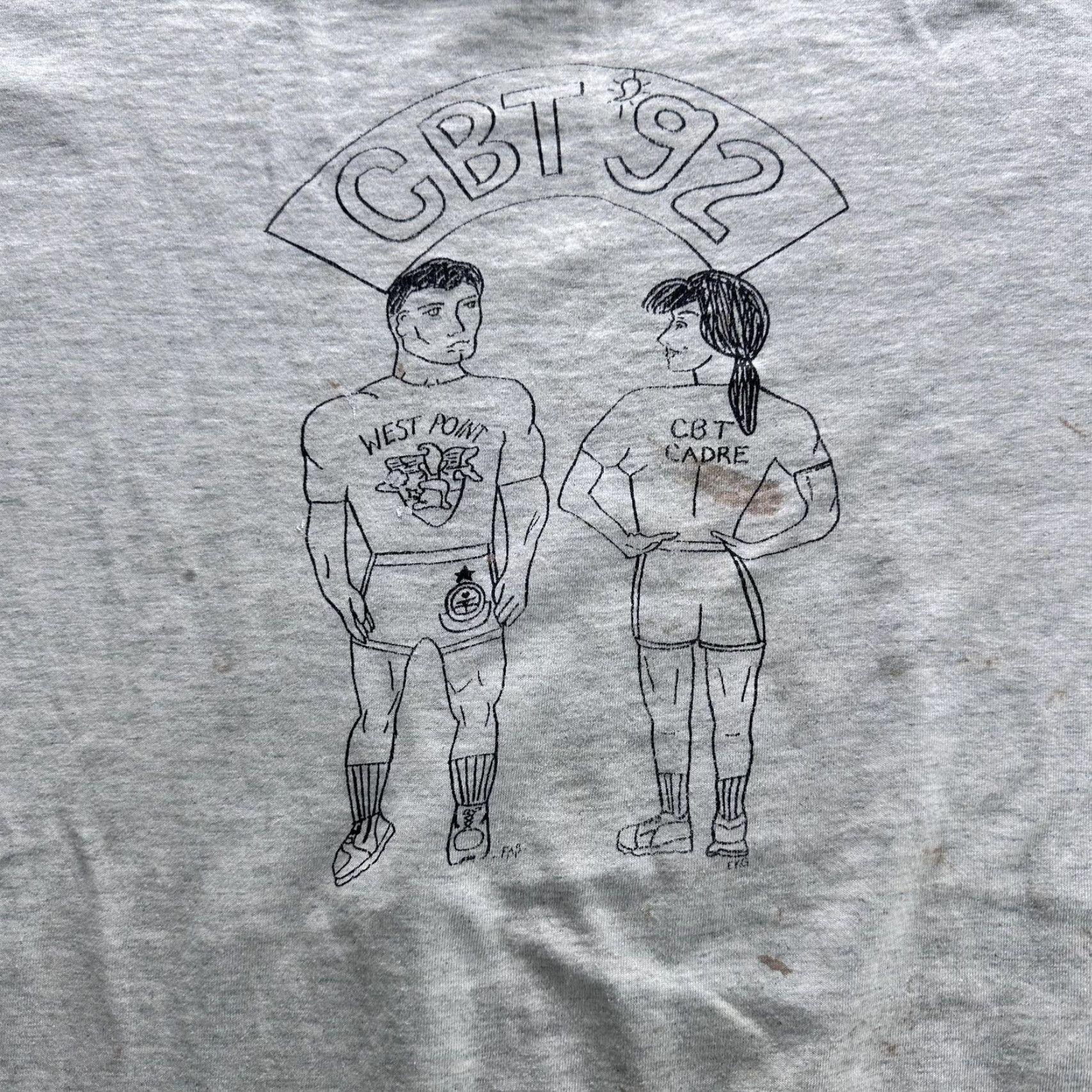 Vintage VINTAGE West Point CBT 92 Fireballs Shirt Mens XL Gray Military Graphic 90s Size US XL / EU 56 / 4 - 2 Thumbnail