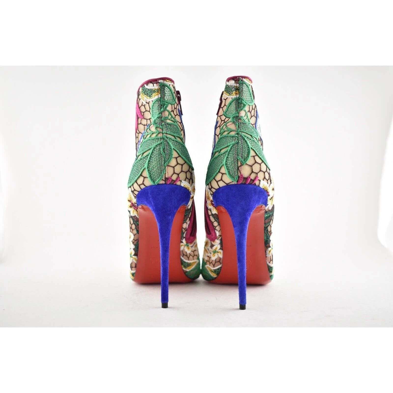 Christian Louboutin Christian Louboutin Miss Tennis 100 Multicolor Mesh Lace Size US 5 / IT 35 - 11 Thumbnail