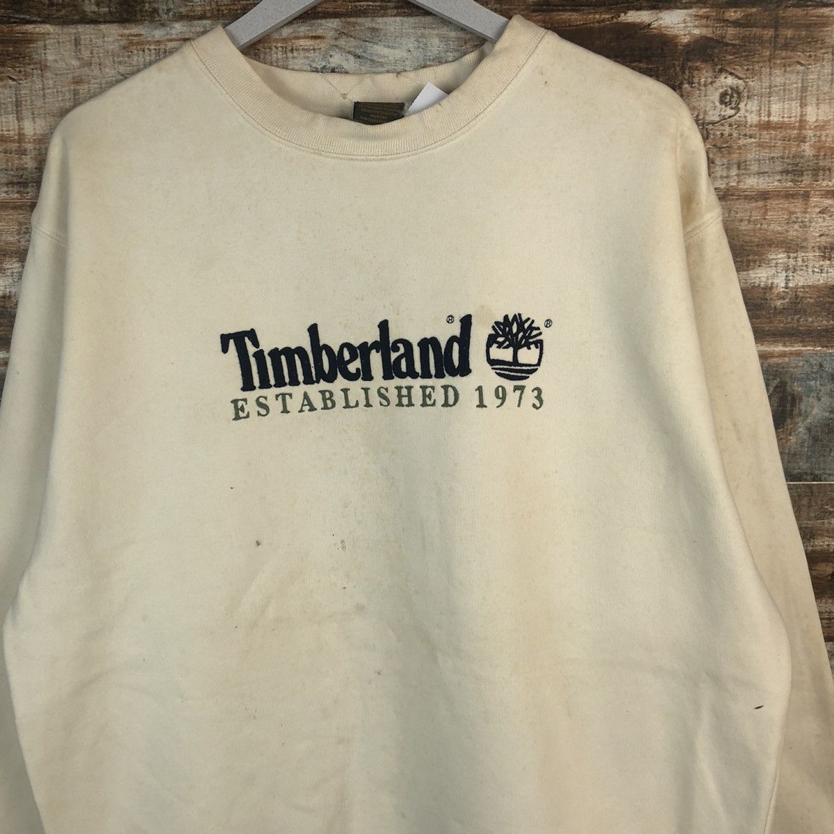 Timberland × Vintage Timberland White Sweatshirt #A1446 Size US L / EU 52-54 / 3 - 5 Thumbnail