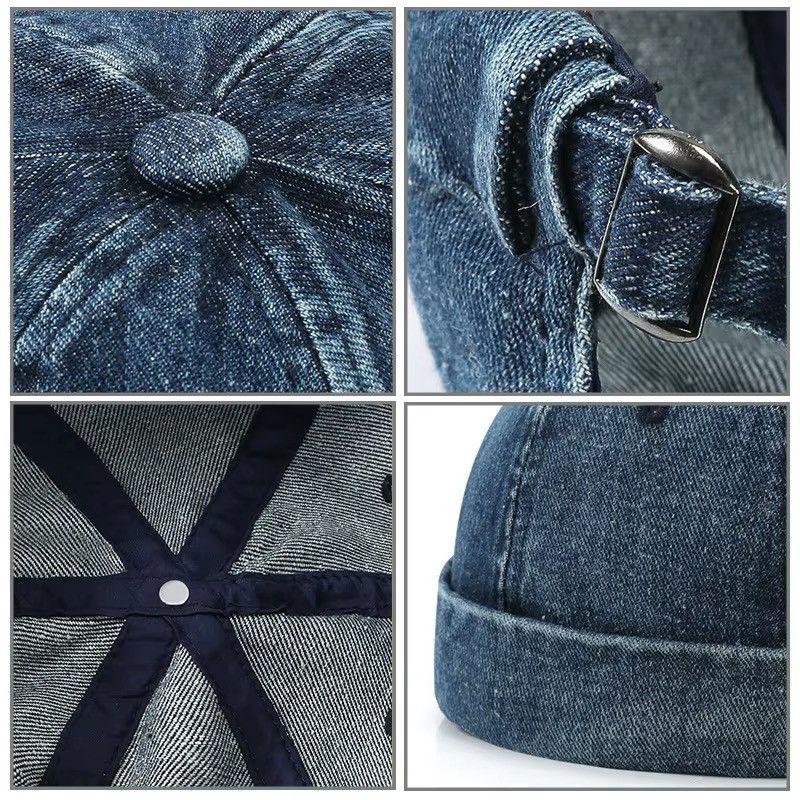 Other Vintage Denim Brimless Melon Cap Size ONE SIZE - 2 Thumbnail