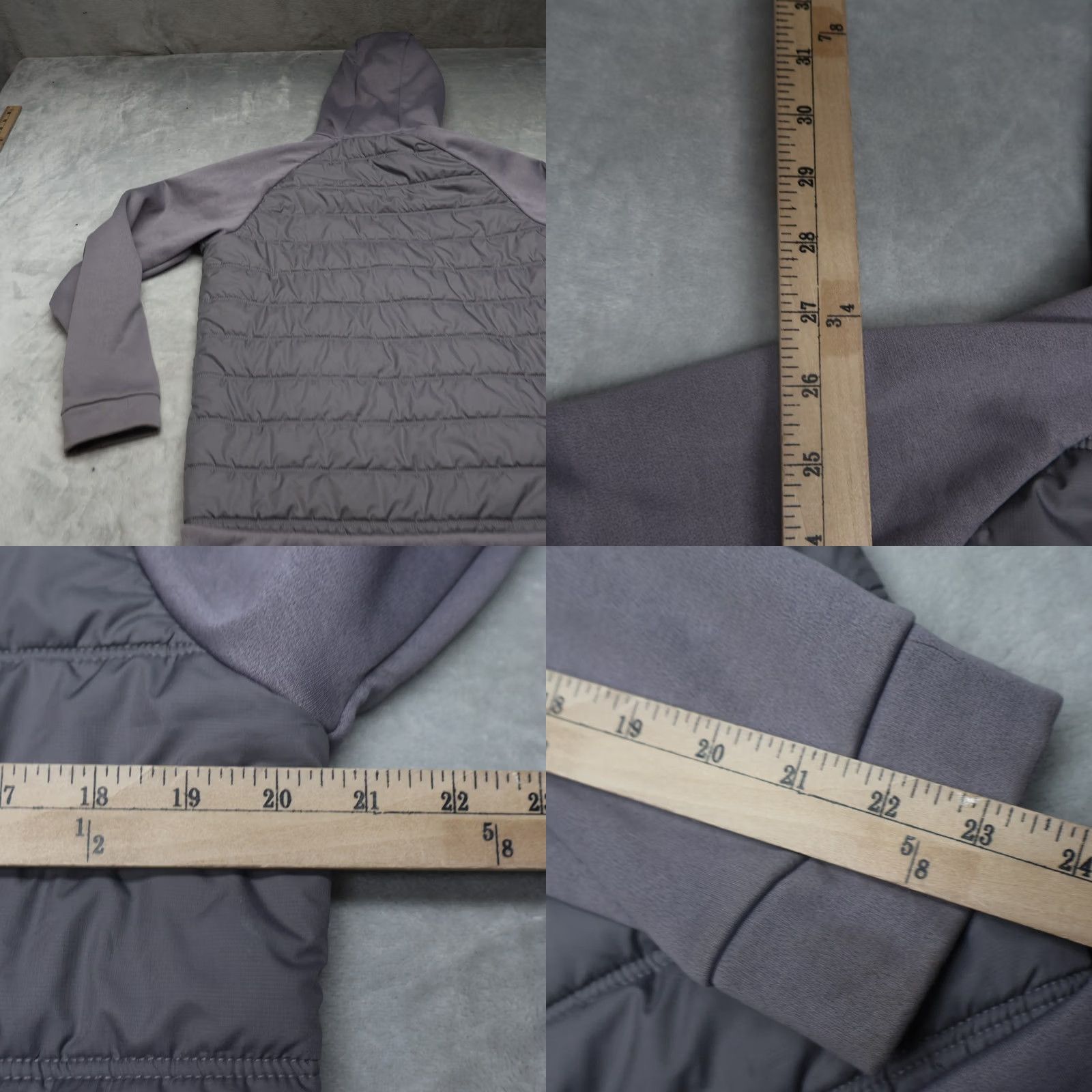 Nike Nike Jacket Mens Medium Grey Quilted Hybrid Full Zip Therma Insulated Puffer Size US M / EU 48-50 / 2 - 9 Thumbnail
