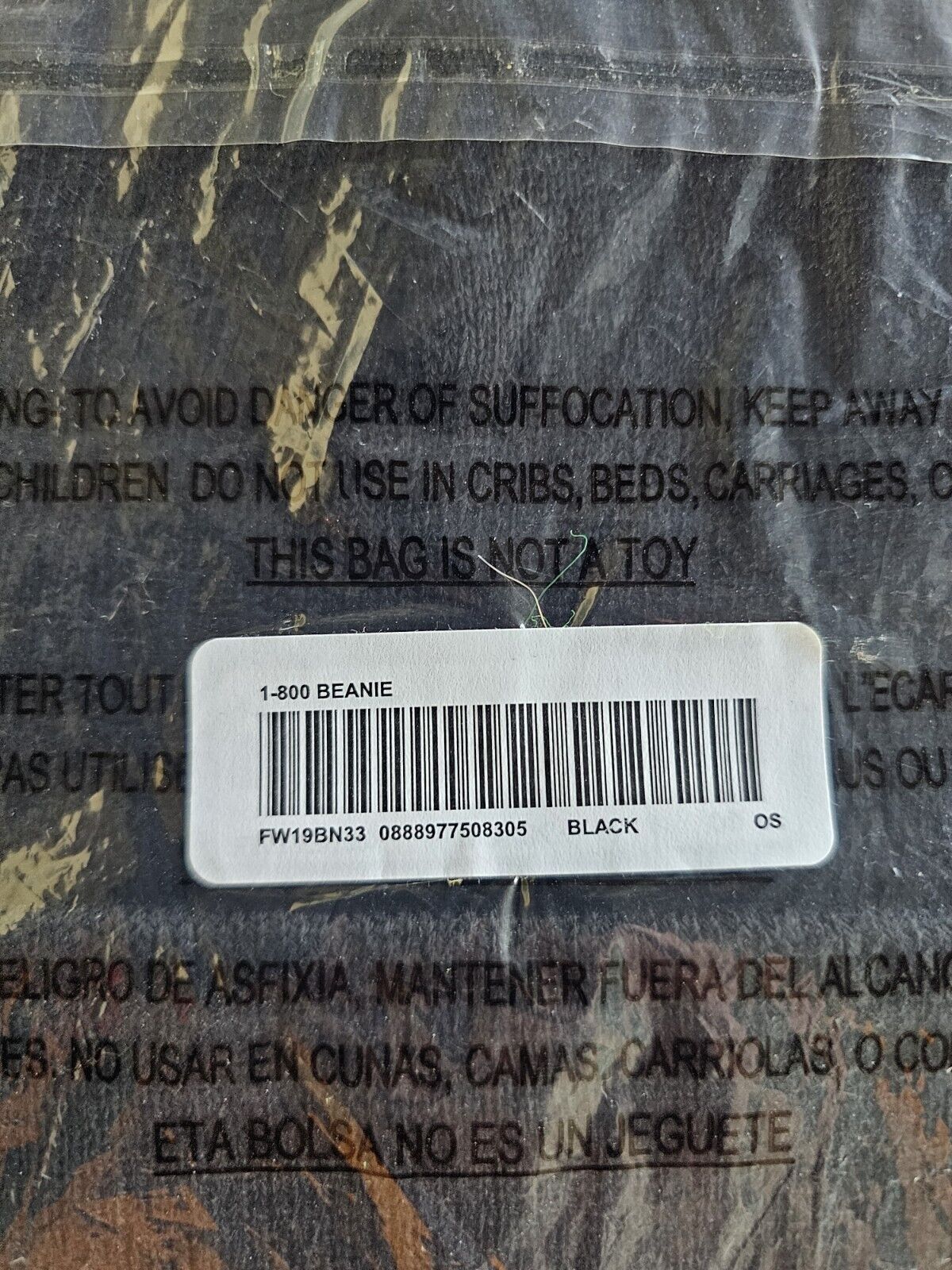 Supreme Supreme 1-800 Number Beanie in Black FW19, Deadstock Size ONE SIZE - 9 Thumbnail