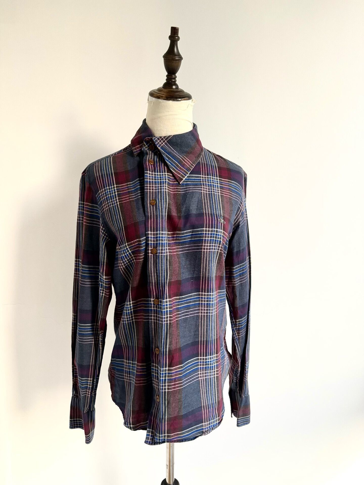 Vivienne Westwood Vivienne Westwood Blue Plaid Shirt Size M / US 6-8 / IT 42-44 - 1 Thumbnail