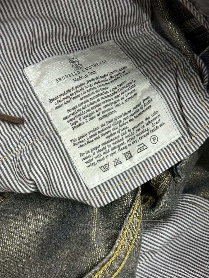 Brunello Cucinelli Brunello Cucinelli Denim Pants, Inside Gold Design Size 27" / US 4 / IT 40 - 8 Thumbnail