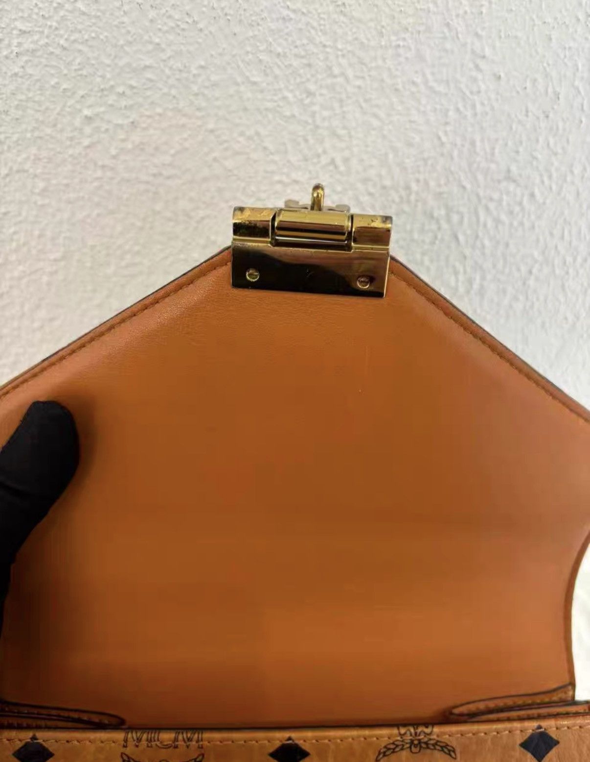 MCM MCM mini monogram saddle bag in cognac, classic design J38 Size ONE SIZE - 8 Thumbnail