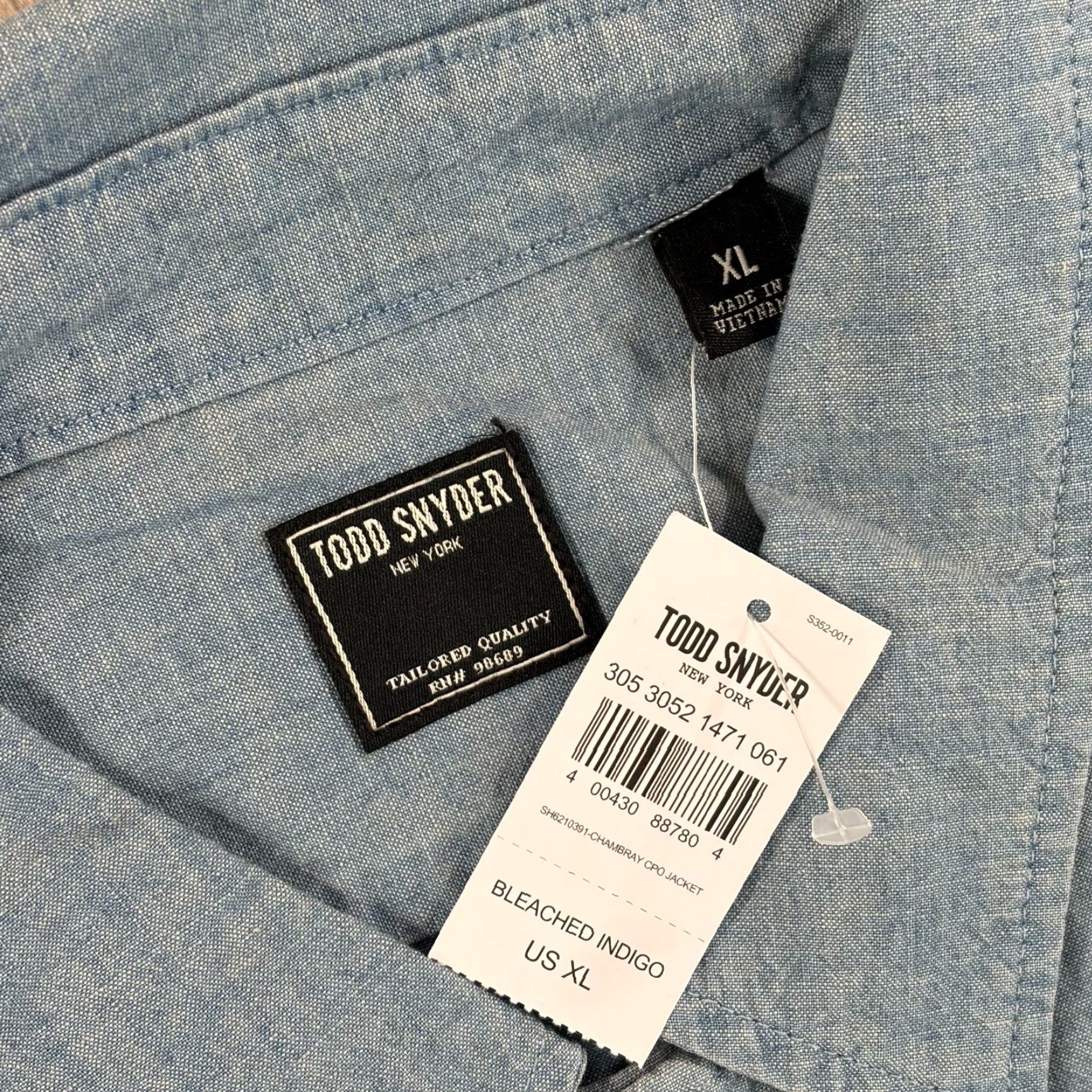 Todd Snyder Todd Snyder Relaxed Chambray CPO Overshirt Men XL NWT Bleached Indigo Button-Up Shirt Denim Blue Size US XL / EU 56 / 4 - 2 Thumbnail