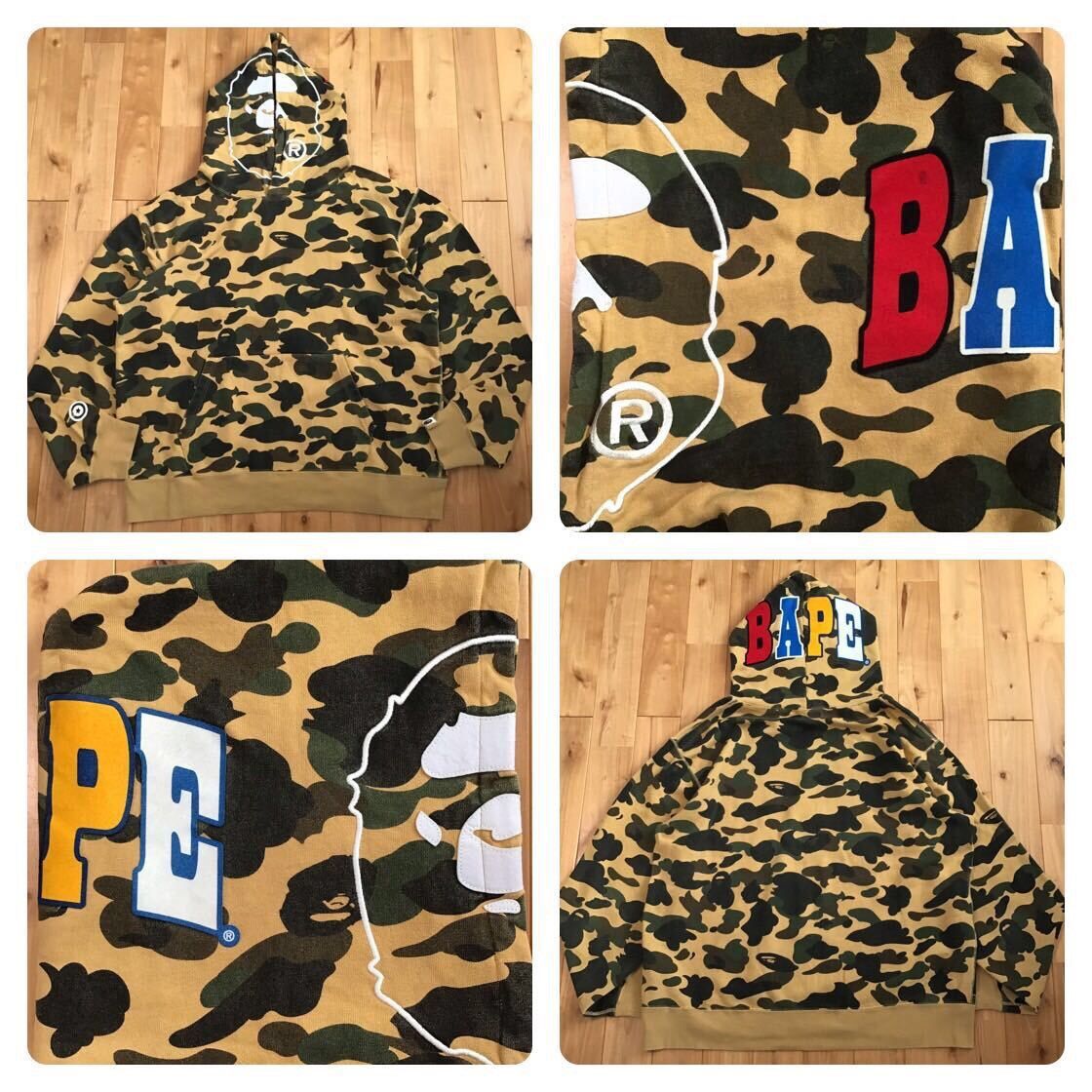 BAPE APE HEAD pullover hoodie 1st camo yellow a bathing ape - Tops