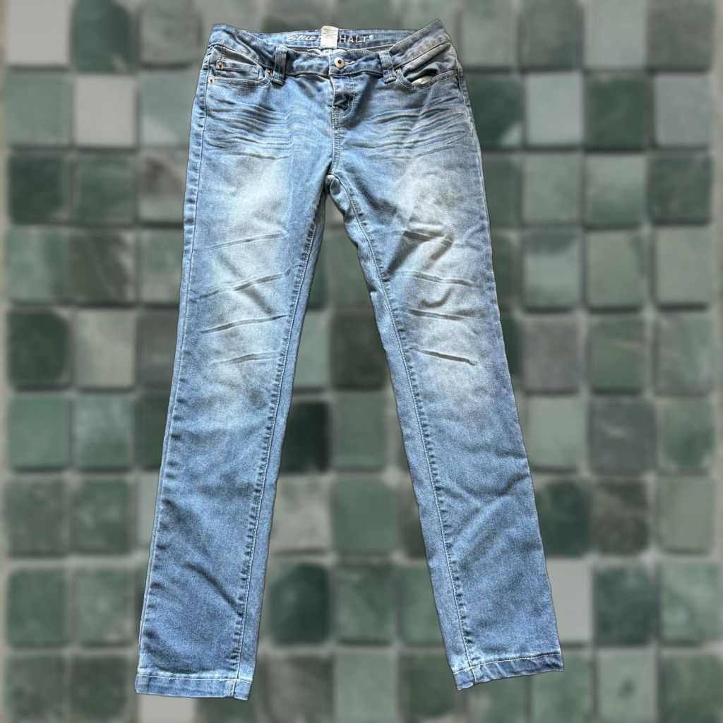 Vintage Blue Asphalt Jeans Women Size 8 Short Light Wash Skinny Low Rise Stretch Denim Jeans WS-46 Blue Asphalt Junior Style WS-46 Men’s? Size 30" / US 8 / IT 44 - 1 Thumbnail