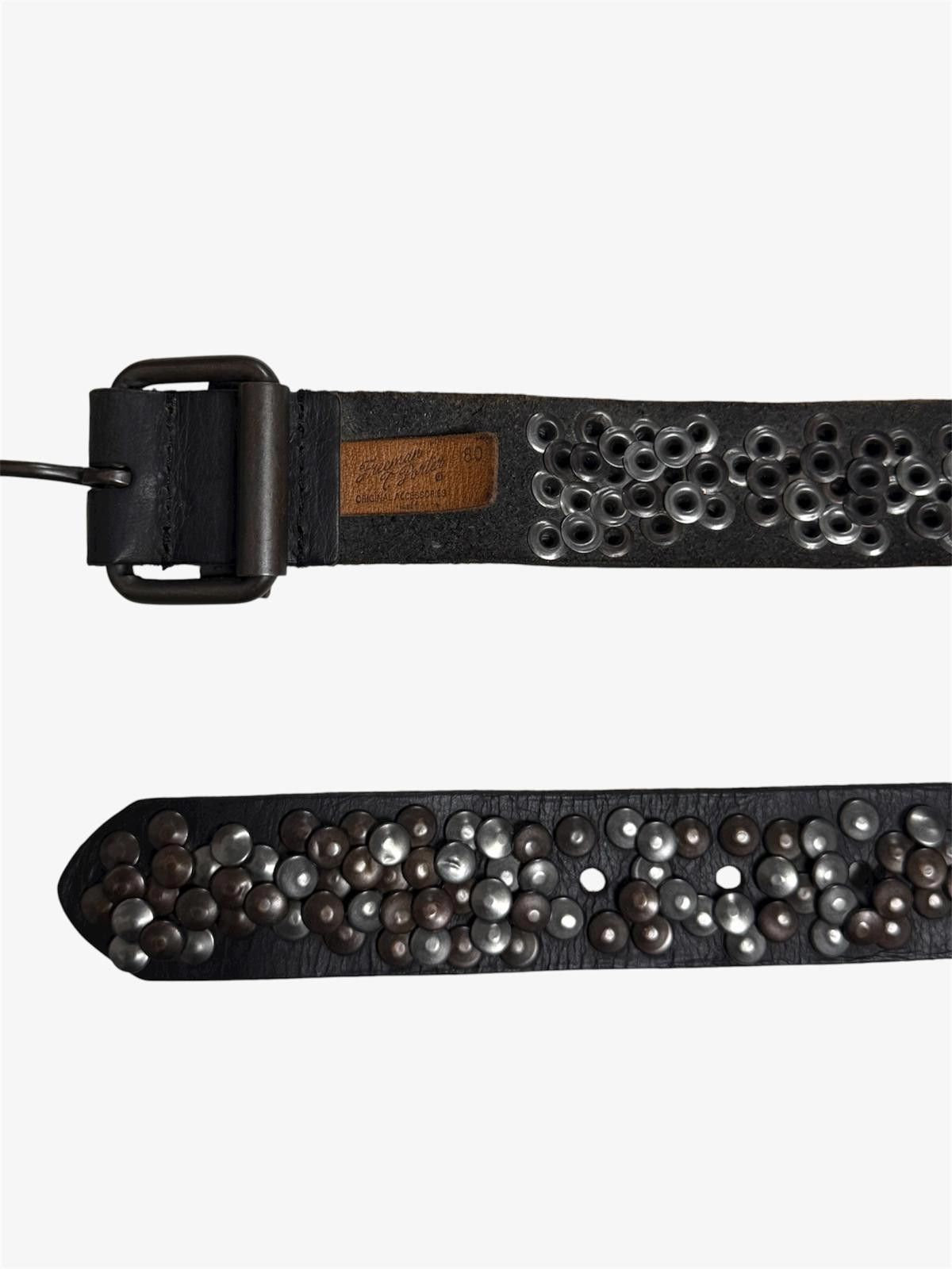Freeman T. Porter Freeman T Porter Vtg Style Studded Genuine Leather Belt OS Size ONE SIZE - 8 Thumbnail