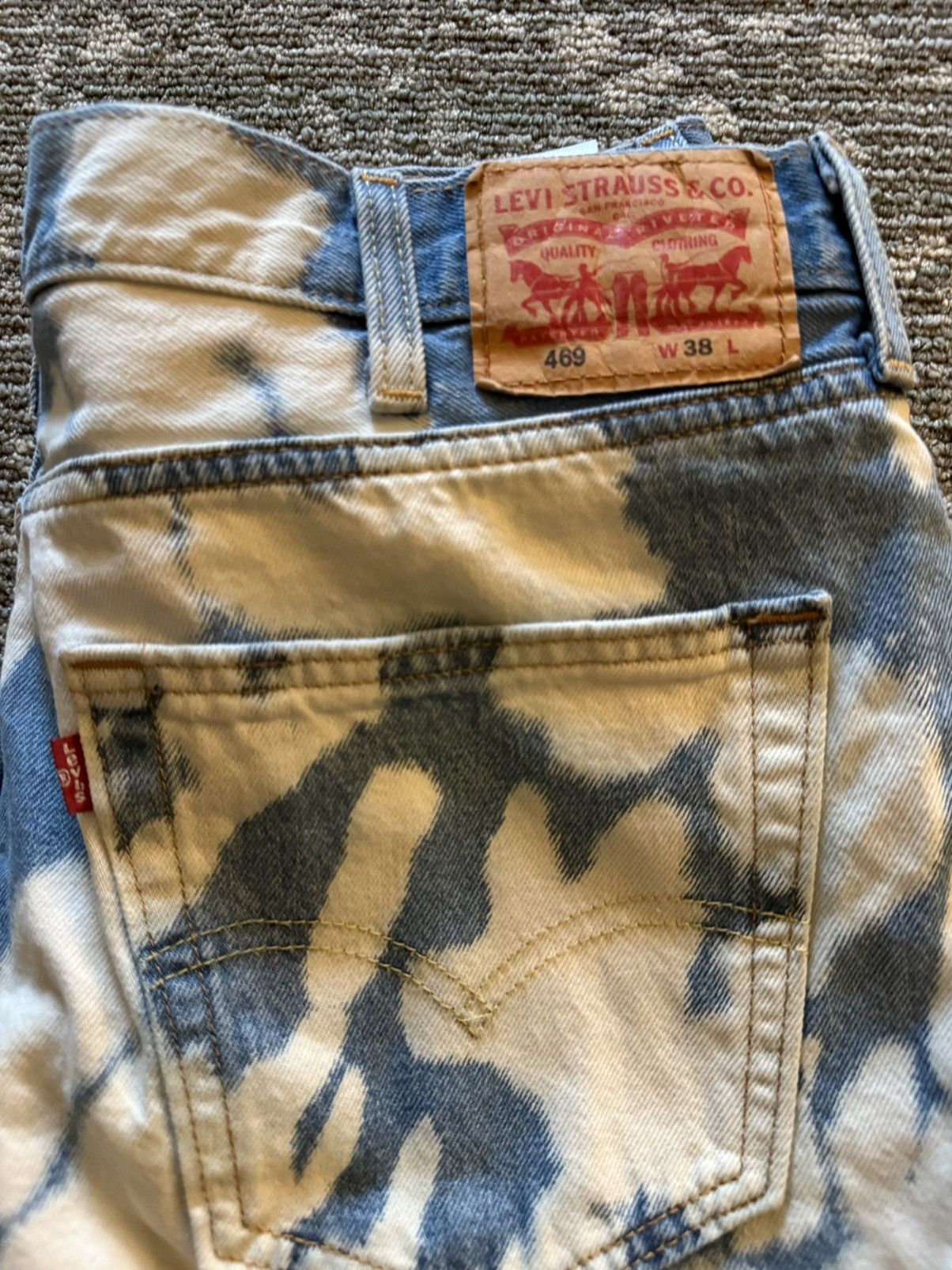 Levi's Levi 469 Bleached Denim Shorts Size US 38 / EU 54 - 3 Thumbnail