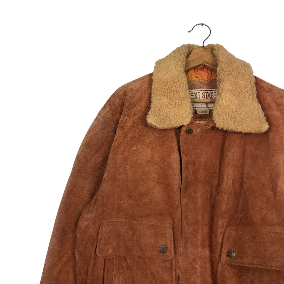 Japanese Brand 🔥VINTAGE LEATHER JACKET SUN FADED NEXT STAGE ISSEY MIYAKE Size US L / EU 52-54 / 3 - 9 Thumbnail