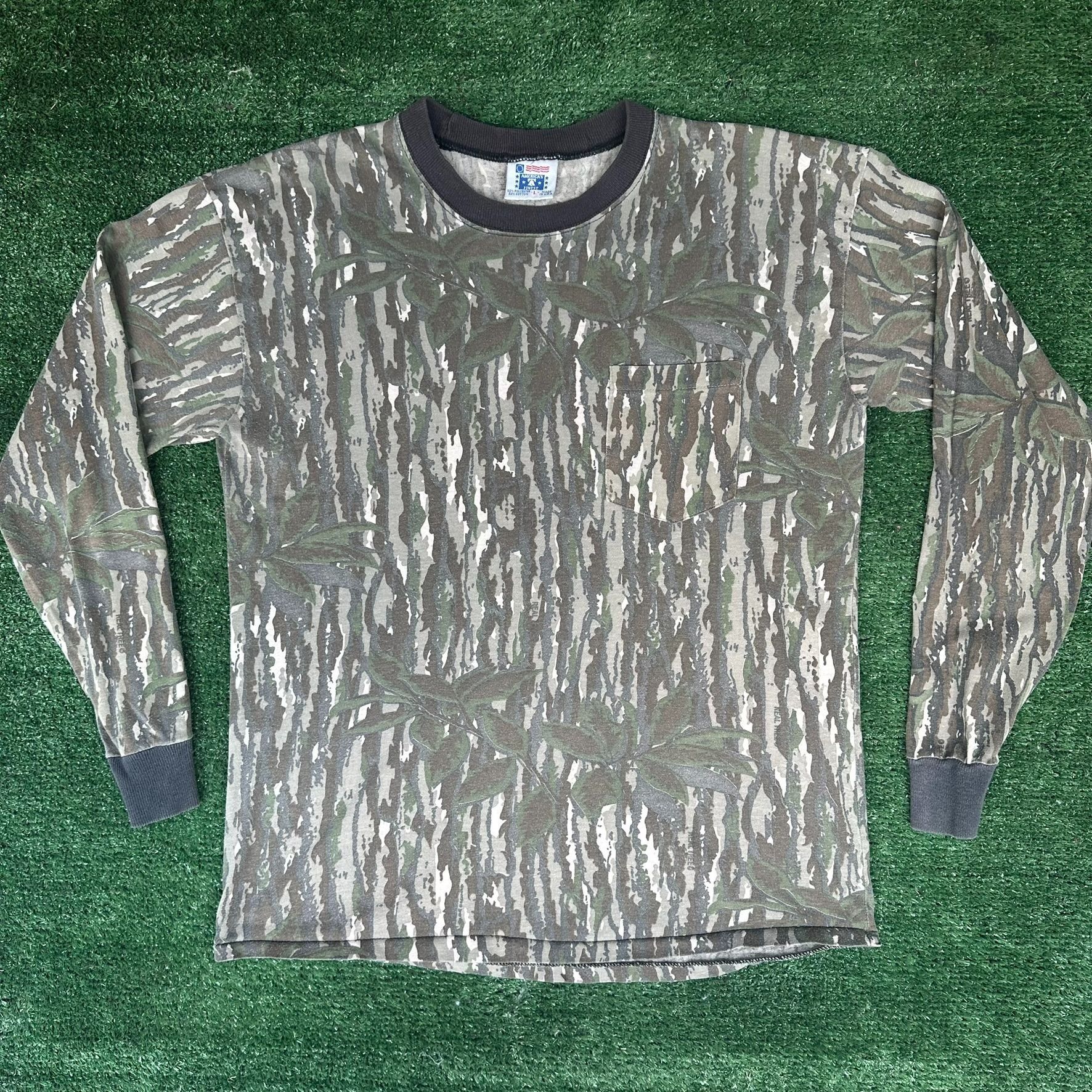 Realtree Vintage 80s Realtree Bark Camo T-Shirt Long Sleeve Single St Size US L / EU 52-54 / 3 - 1 Thumbnail