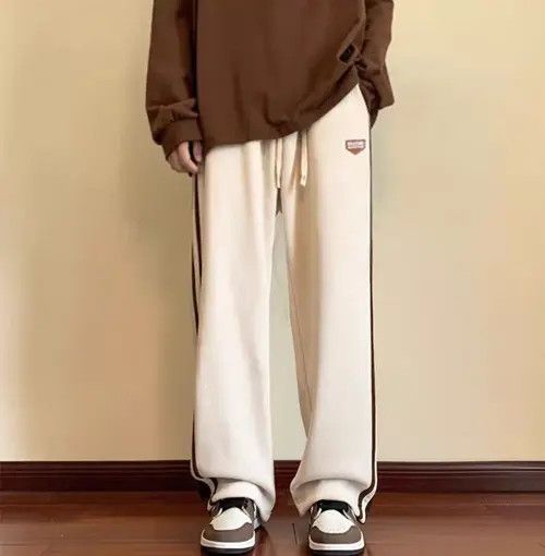 Japanese Brand Kotomi x naga Beige Color Baggy Striped Sweatpants Size US 28 / EU 44 - 3 Thumbnail