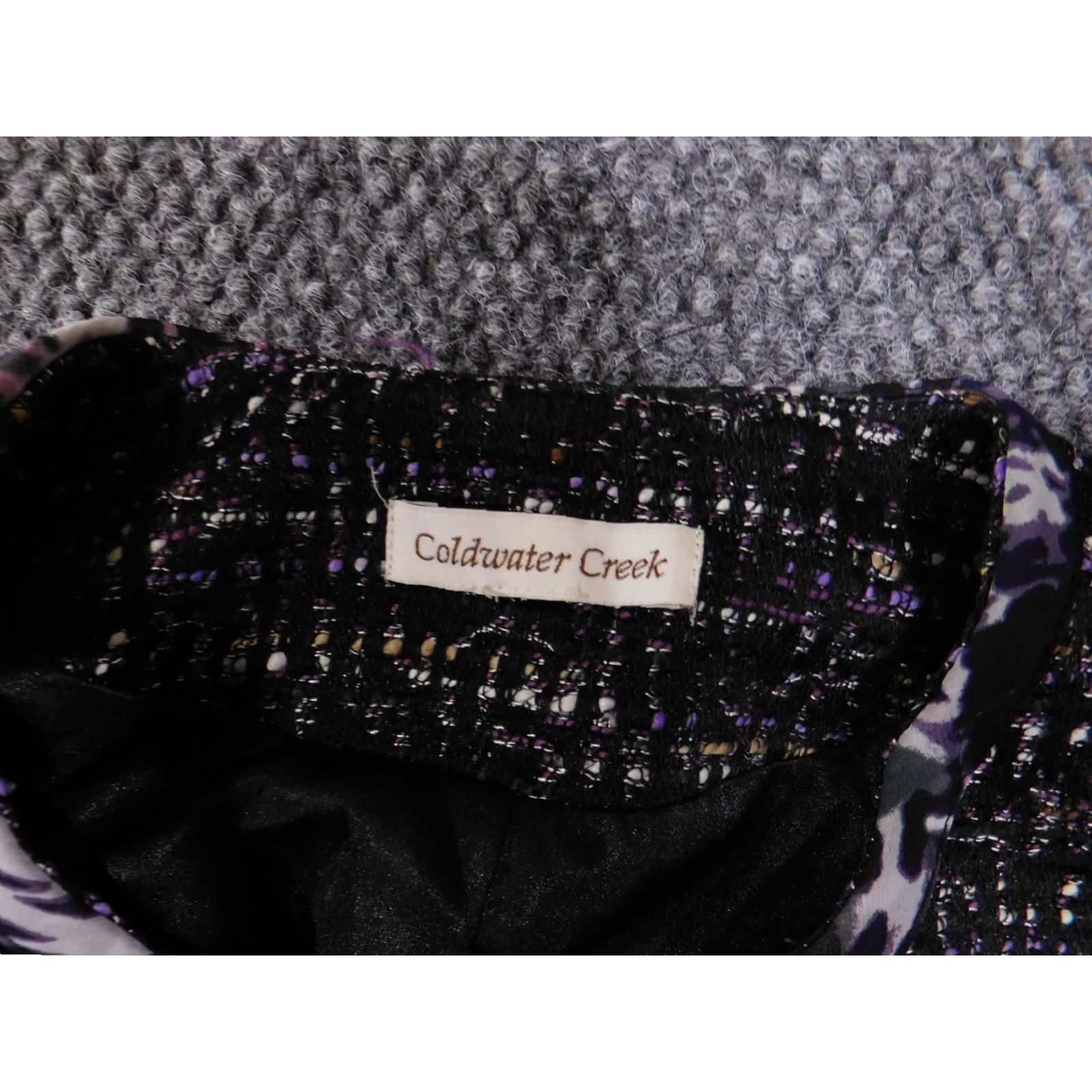 Coldwater Creek Coldwater Creek Blazer Women M Black Tweed Full Zip Collared Lined Industry: Casual, Business, Travel Size M / US 6-8 / IT 42-44 - 5 Thumbnail