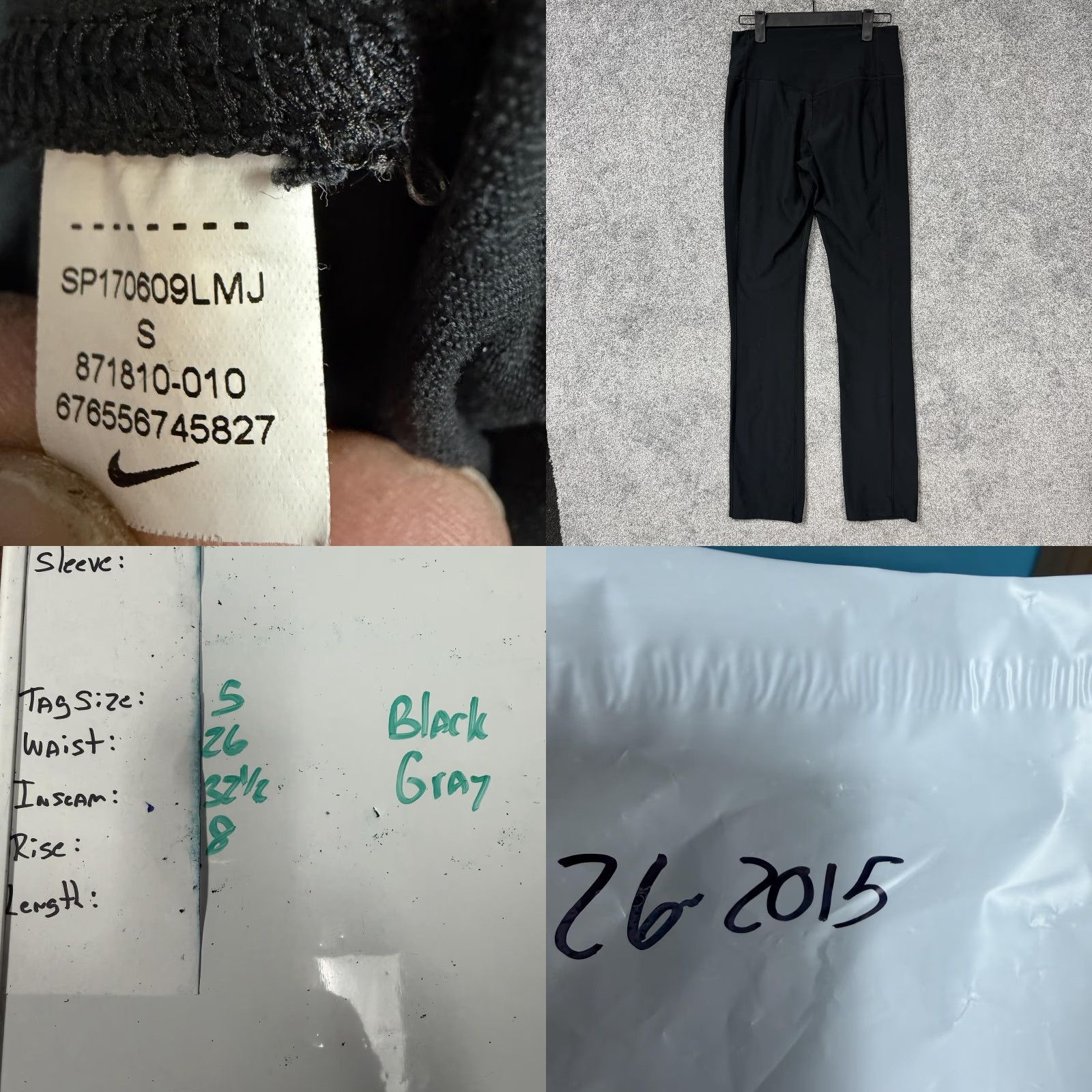 Nike Nike Dri-FIT Legend Sweatpants Women S 26 Inseam 32.5 Black Skinny Pants Activewear Outdoor Sports Size 28" / US 6 / IT 42 - 8 Thumbnail