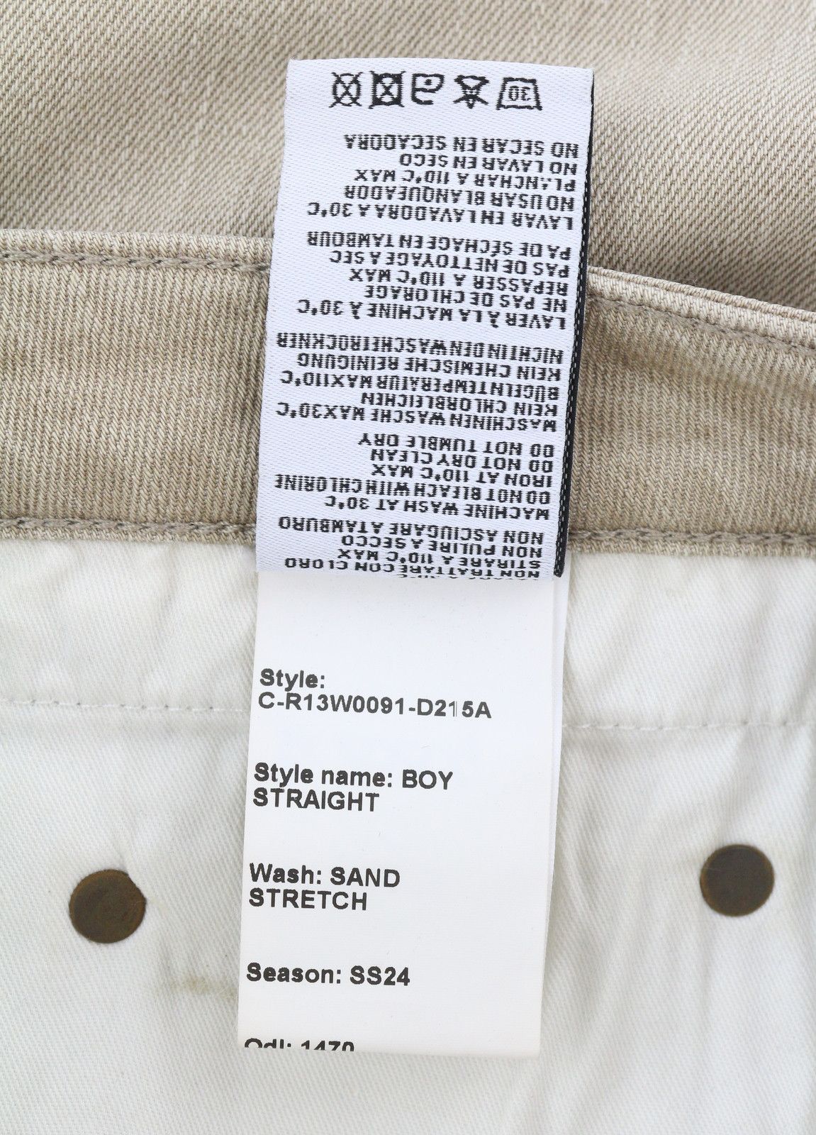 R13 BOY STRAIGHT 27 Sand Stretch Ankle Cropped Brown 85784 Size 27" / US 4 / IT 40 - 9 Thumbnail