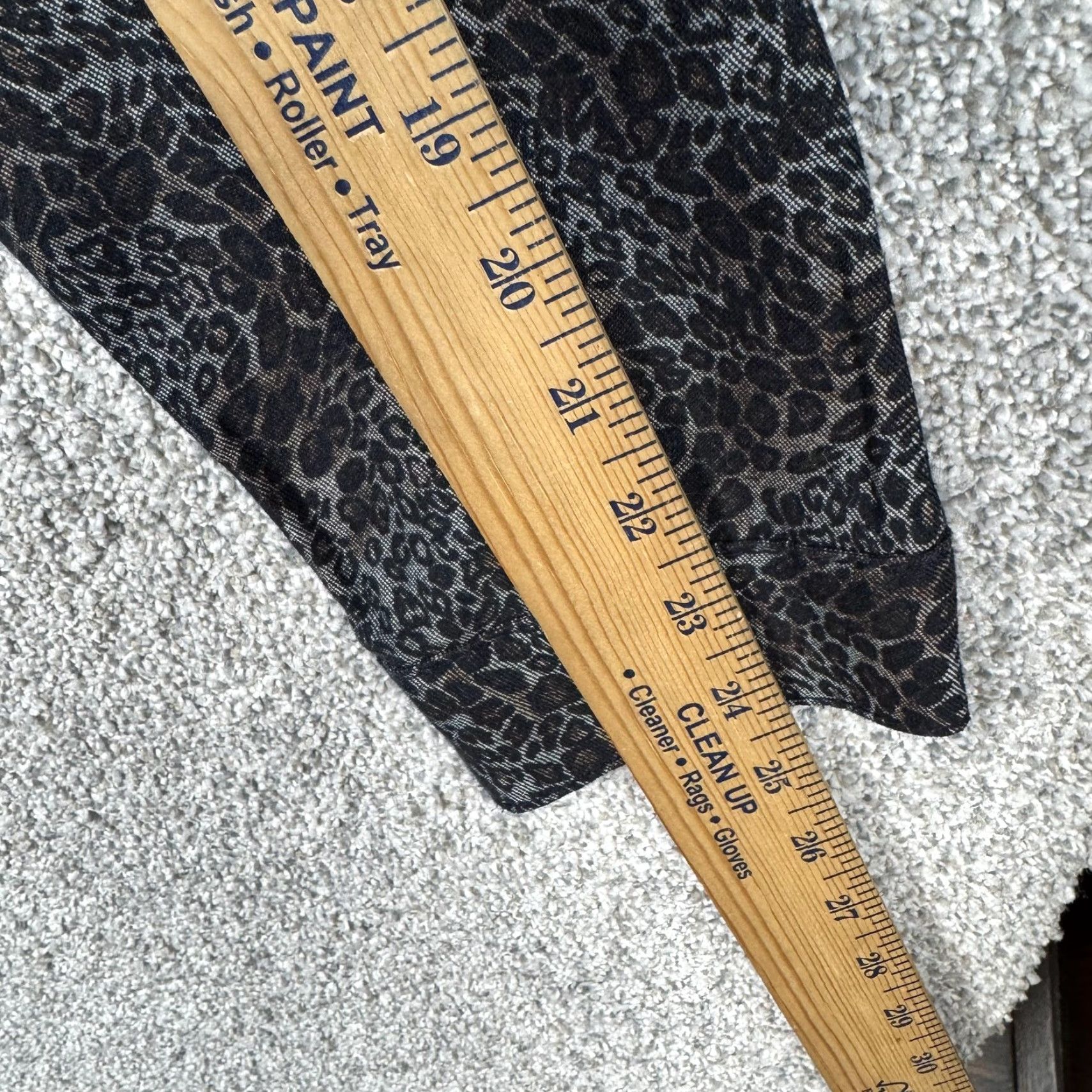 Denime Ethyl Jacket M Leopard Print Denim Jean Button Front Edgy Statement Blue Black Size 32" / US 10 / IT 46 - 5 Thumbnail