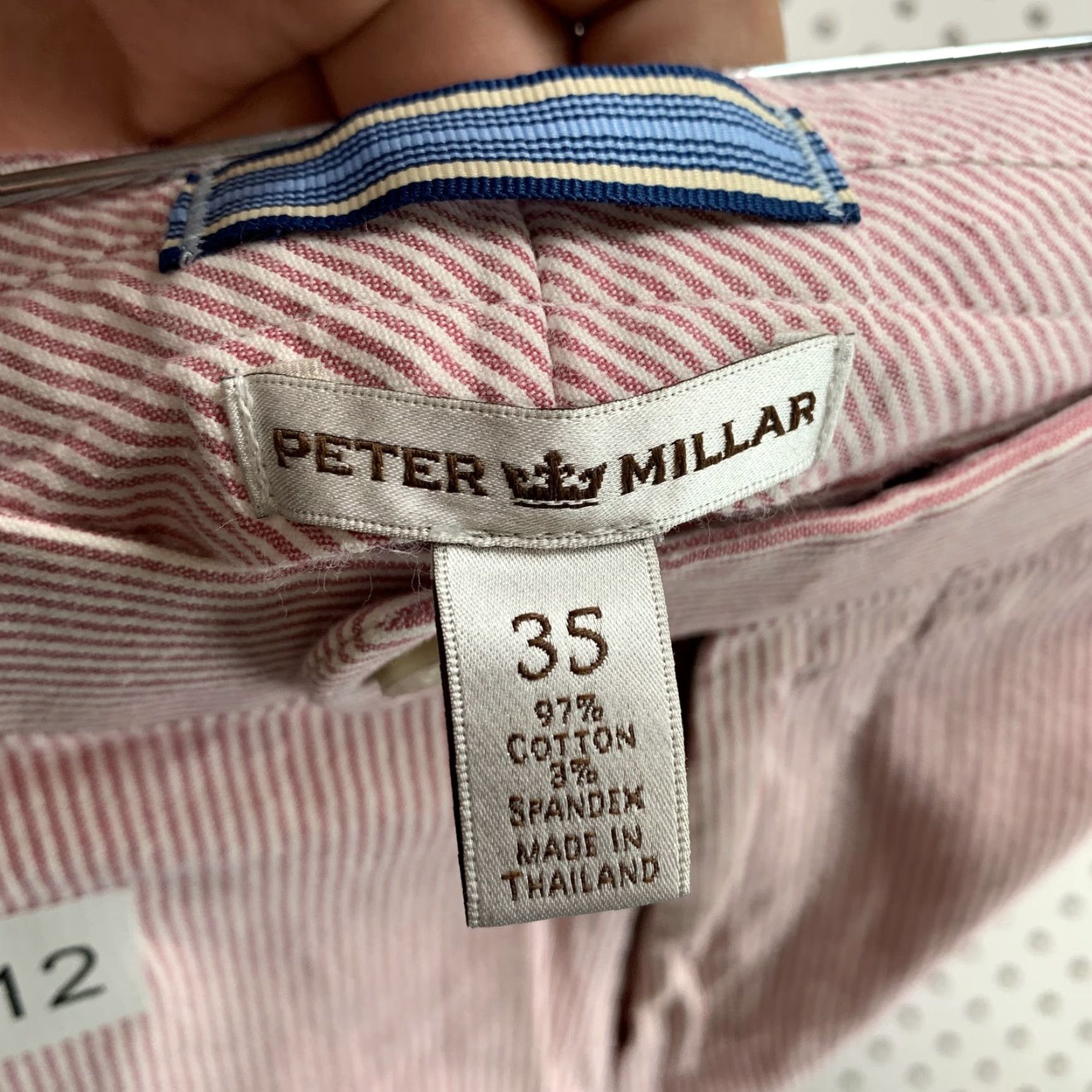 Peter Millar Peter Millar Pink Striped Chino Golf Shorts Mens Size 35 Regular Fit Size US 35 - 4 Thumbnail