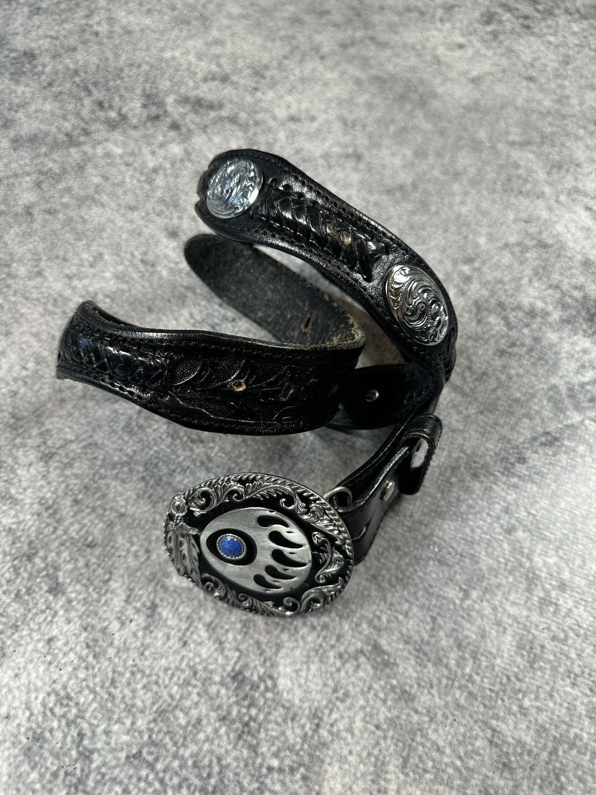 Cowboy Equipment Y2K Vintage Bear Logo Leather Belts Streetwear Style Cowboy Size ONE SIZE - 1 Thumbnail