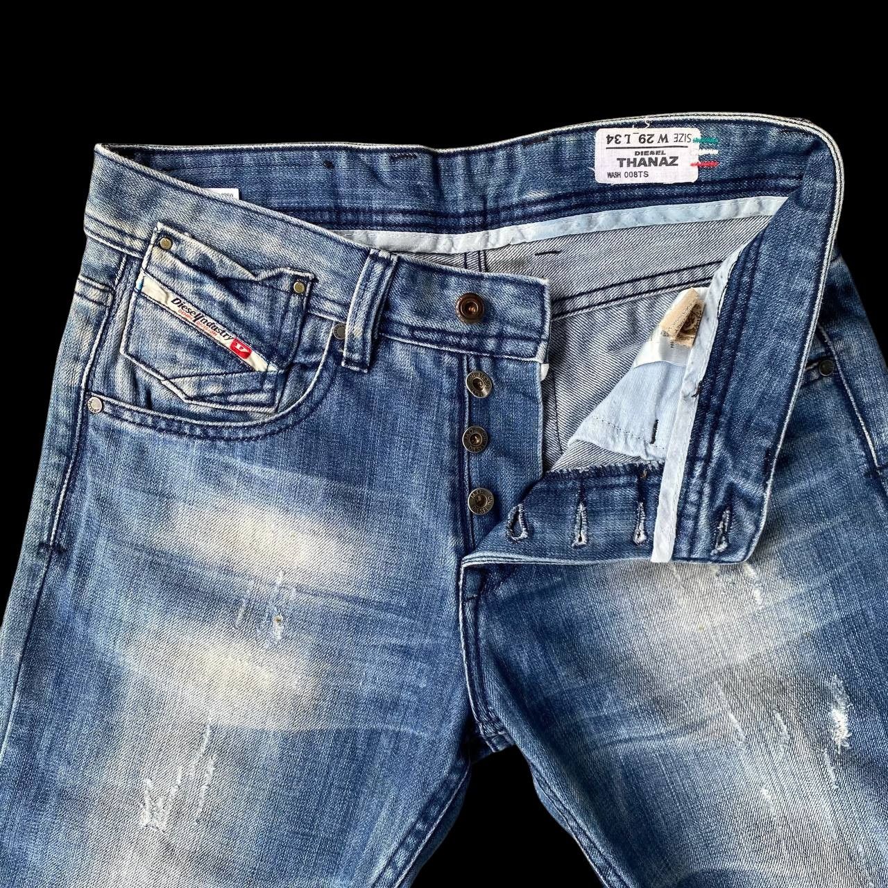 Diesel DIESEL THANAZ 008TS WASH DISTRESSED DENIM ITALY Size US 29 - 10 Thumbnail