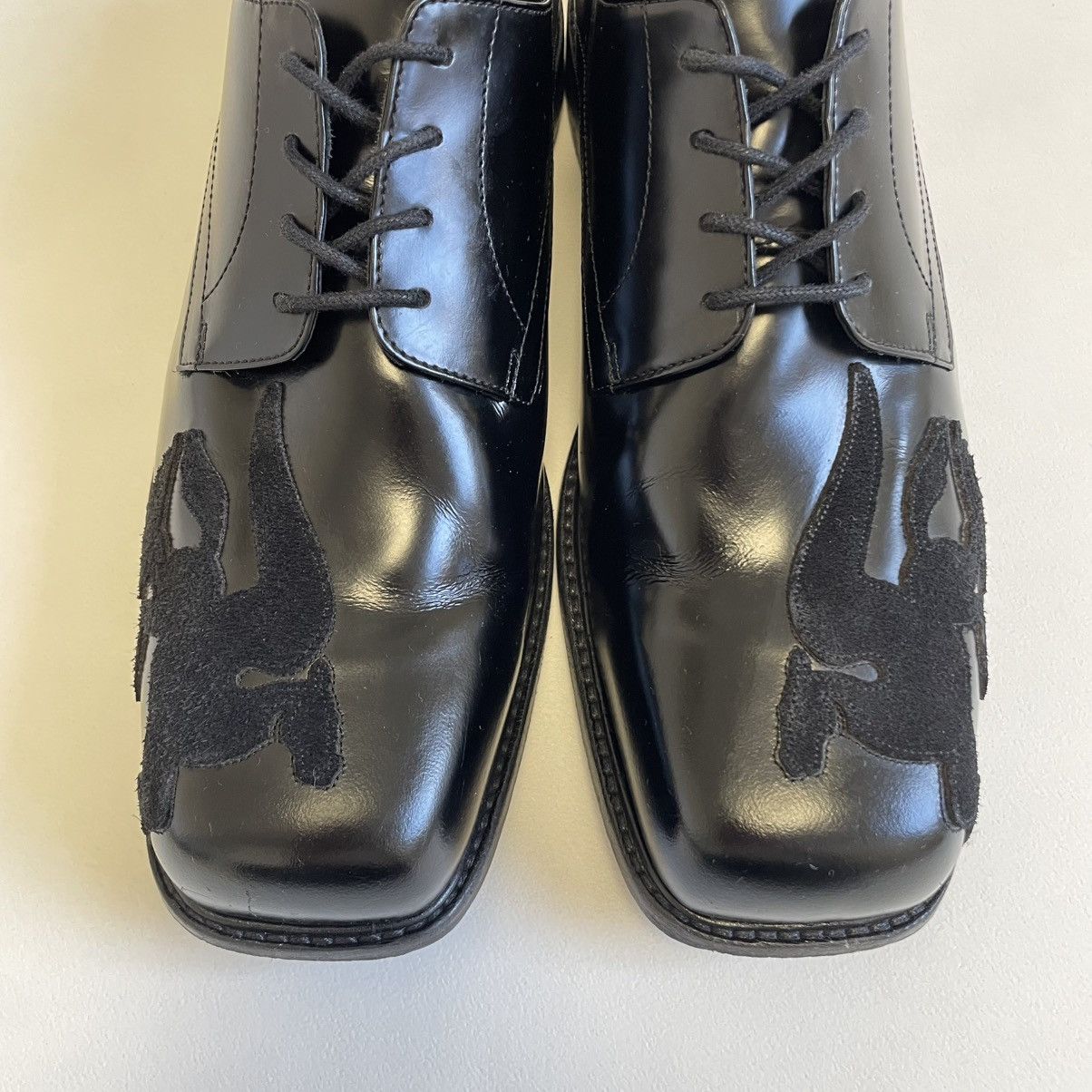 Stefan Cooke ‘Pegasus Patch’ Square Toe Leather Derby Shoes Size US 12 / EU 45 - 4 Thumbnail