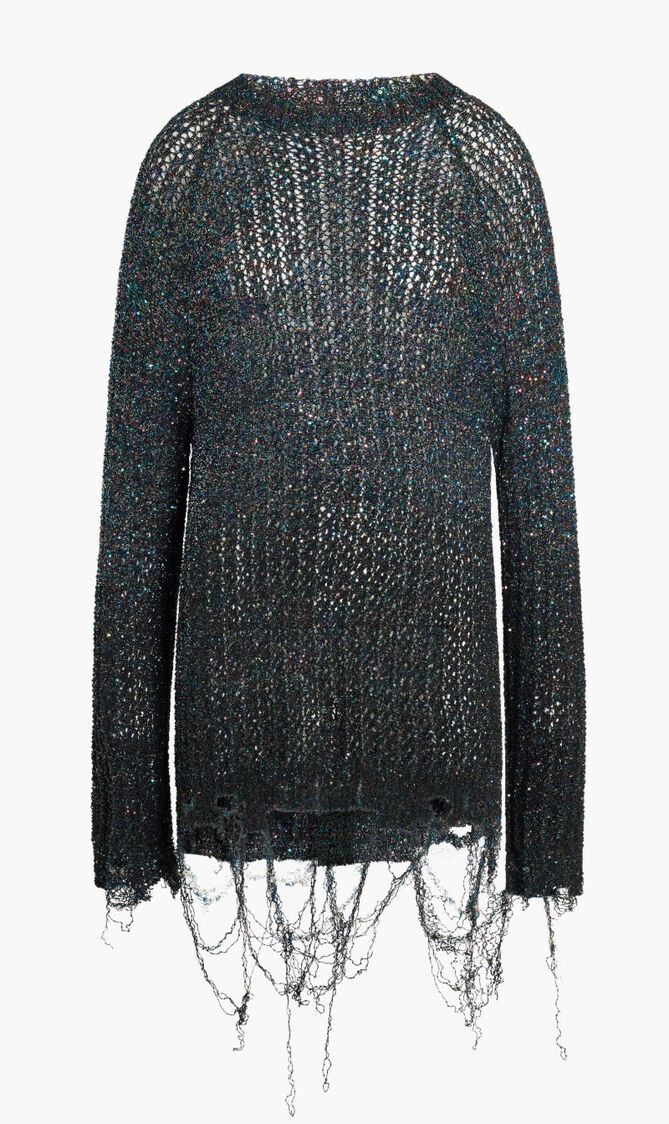 Maison Margiela o1y0625 Crewneck Sweater in Black Size S / US 4 / IT 40 - 1 Thumbnail