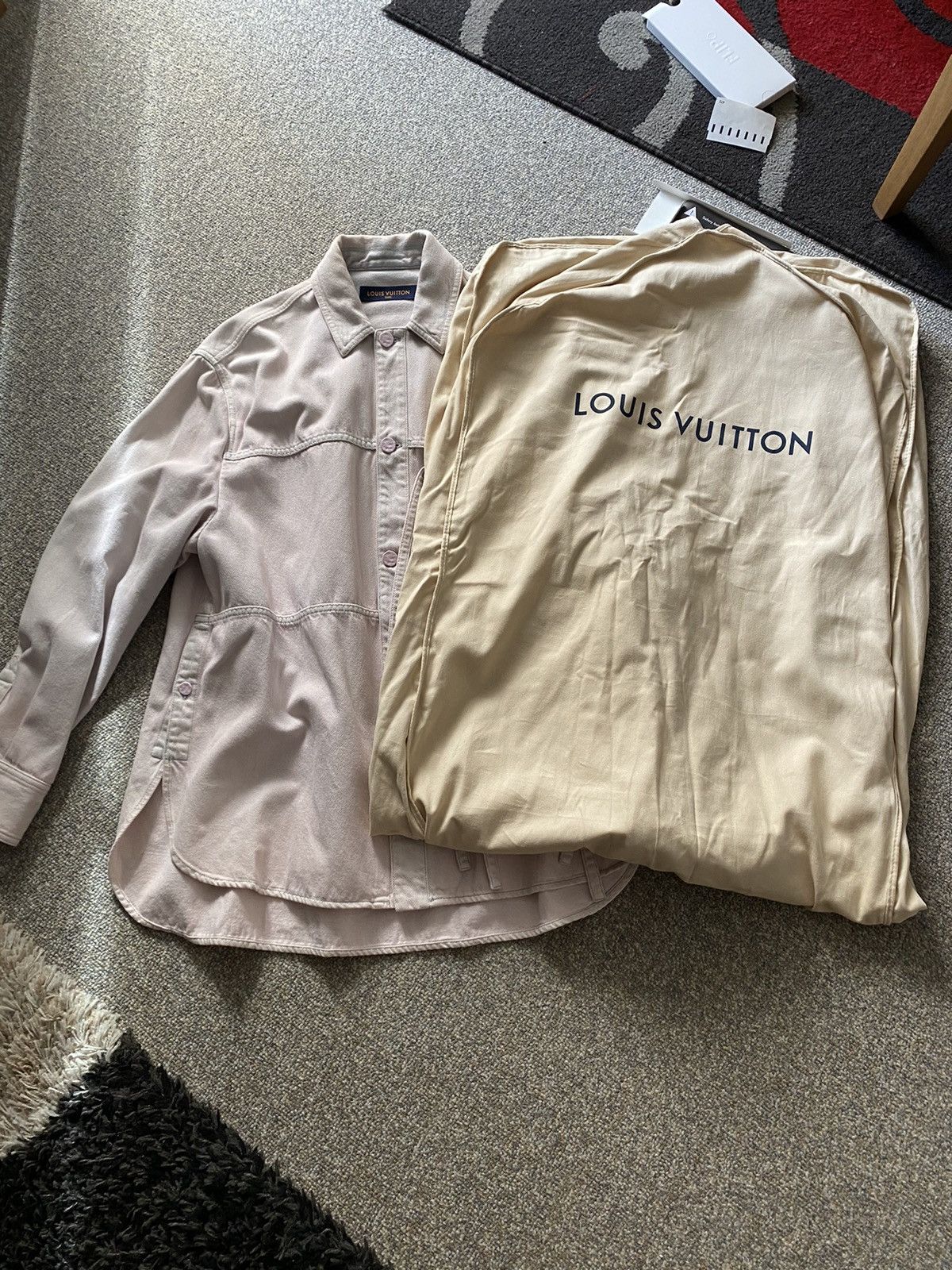 Louis Vuitton LOUIS VUITTON - Removable Pocket Bleached Denim Shirt Size US L / EU 52-54 / 3 - 10 Thumbnail