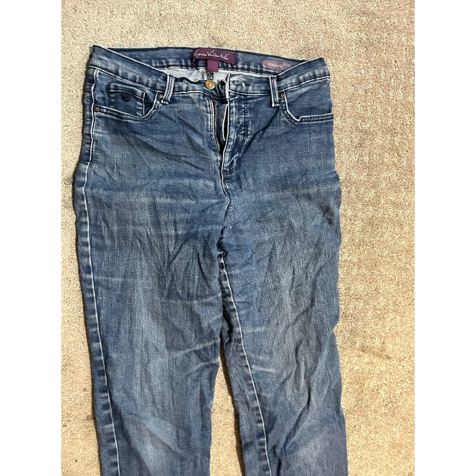 Gloria Vanderbilt Gloria Vanderbilt Jeans Women's 10 Blue Amanda Straight Denim High Rise Regular Color Blue 28.5" Inseam Womens Gloria Vanderbilt Amanda Jeans Size 32" / US 10 / IT 46 - 2 Thumbnail
