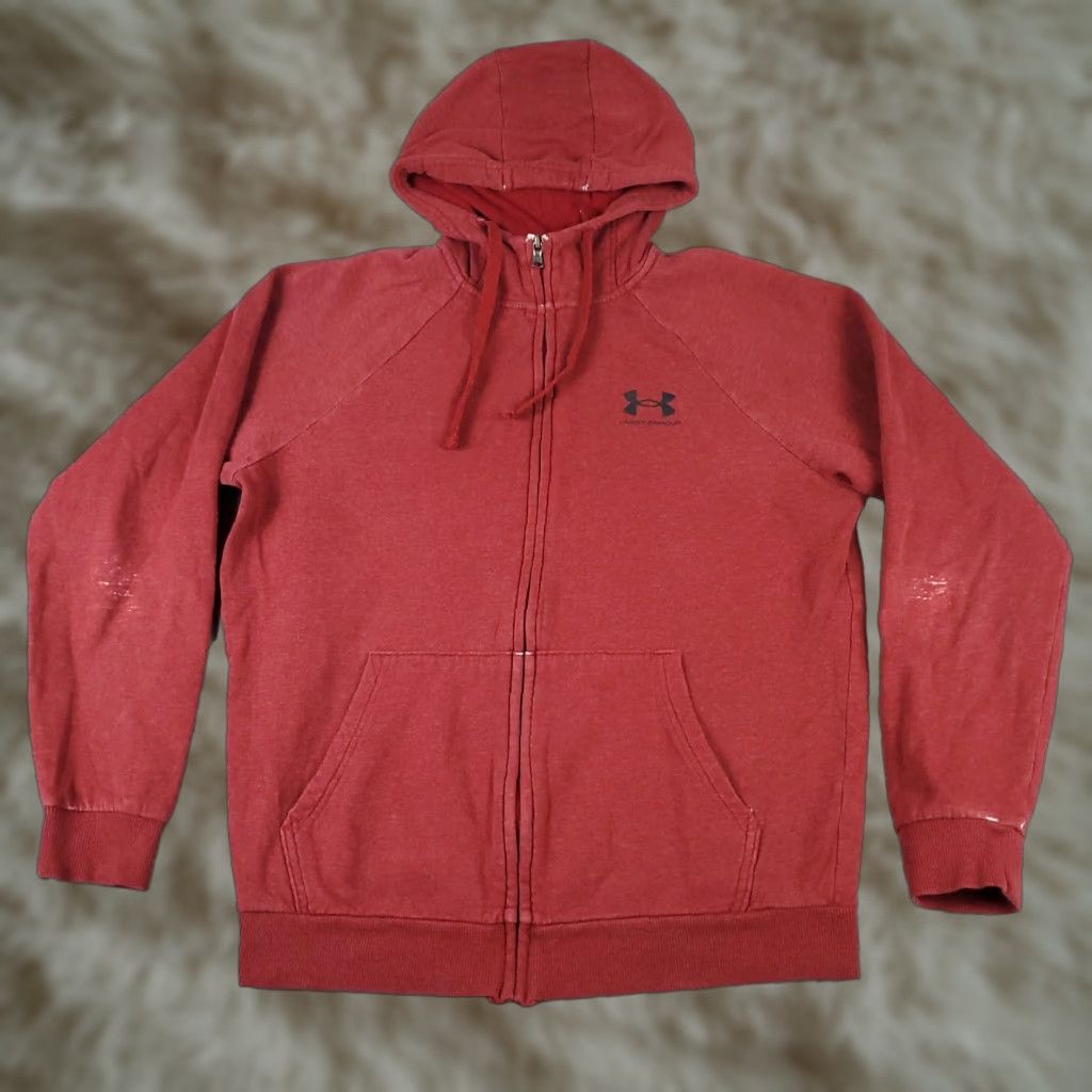 Under Armour VINTAGE Under Armour Hoodie Mens Small Full Zip Pullover Sweater Athletic Red Mens Size US S / EU 44-46 / 1 - 1 Thumbnail
