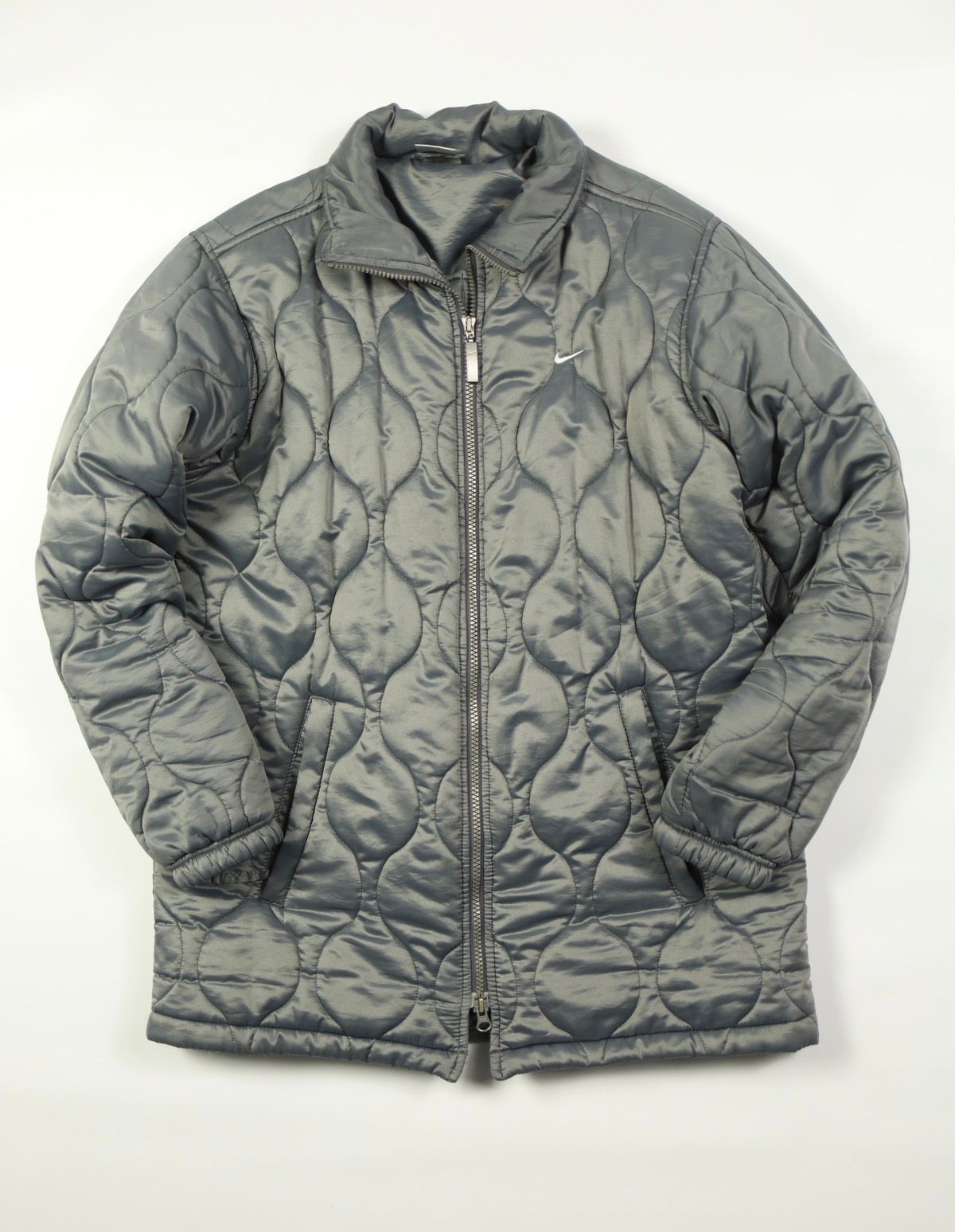 Pre-owned Nike Vintage  Quilted Jacket In Grey