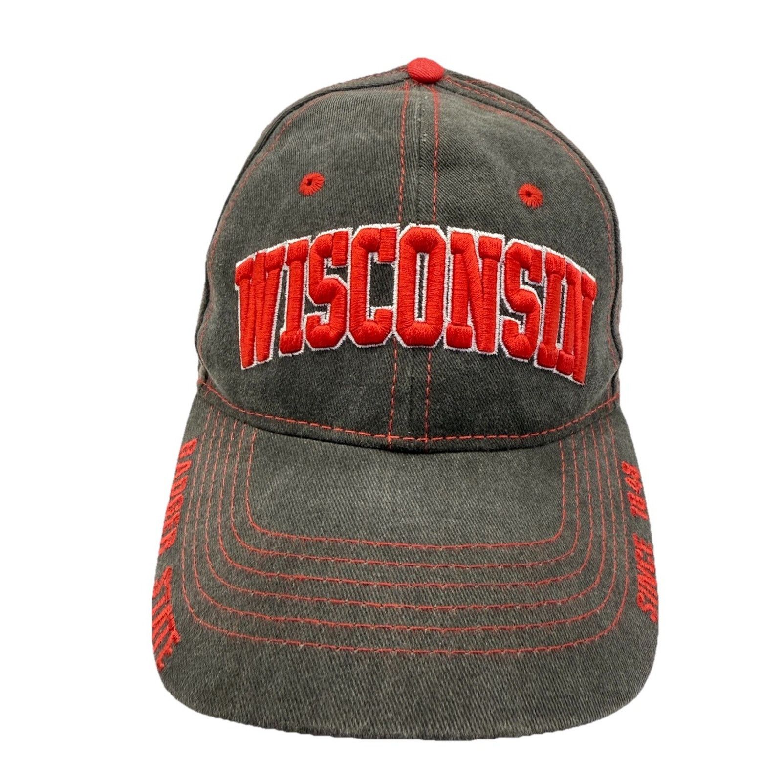 Other 1848 WISCONSIN BASEBALL CAP-PIGMENT DYED Puff Embroidery Size ONE SIZE - 2 Thumbnail