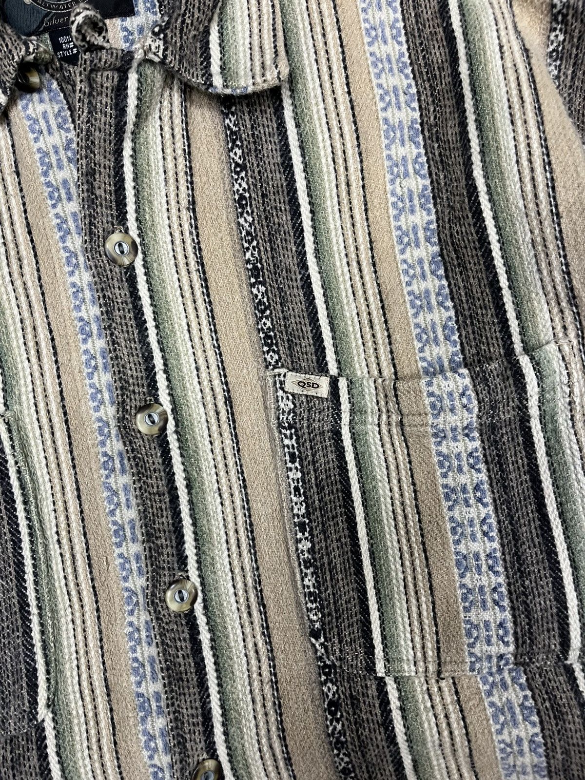 Vintage Vintage Quiksilver QSD Salt Water Denim Shirt Size L Size US L / EU 52-54 / 3 - 2 Thumbnail